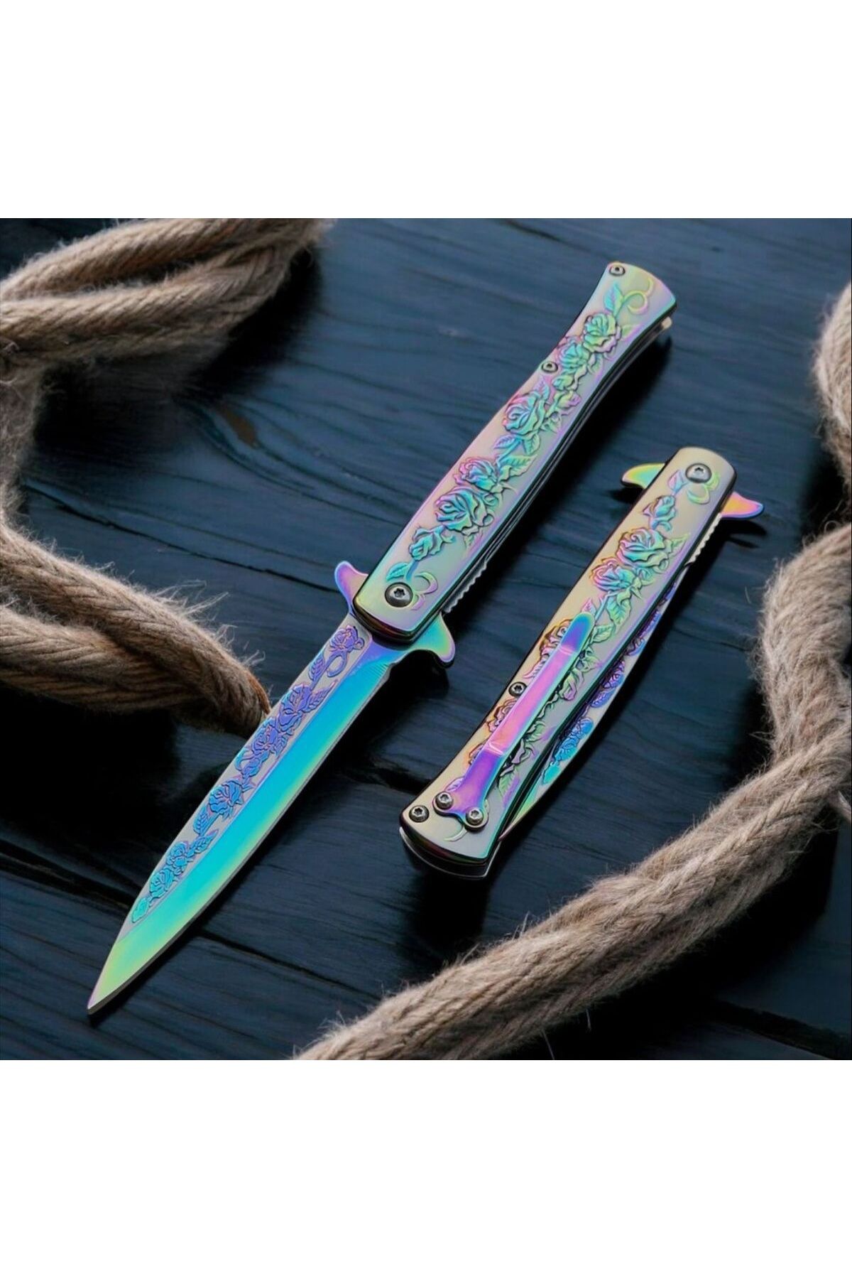 Katmer Kaliteli Gül Kabartma Çelik İşlemeli Efsanevi 21 Cm - Gül Çak
