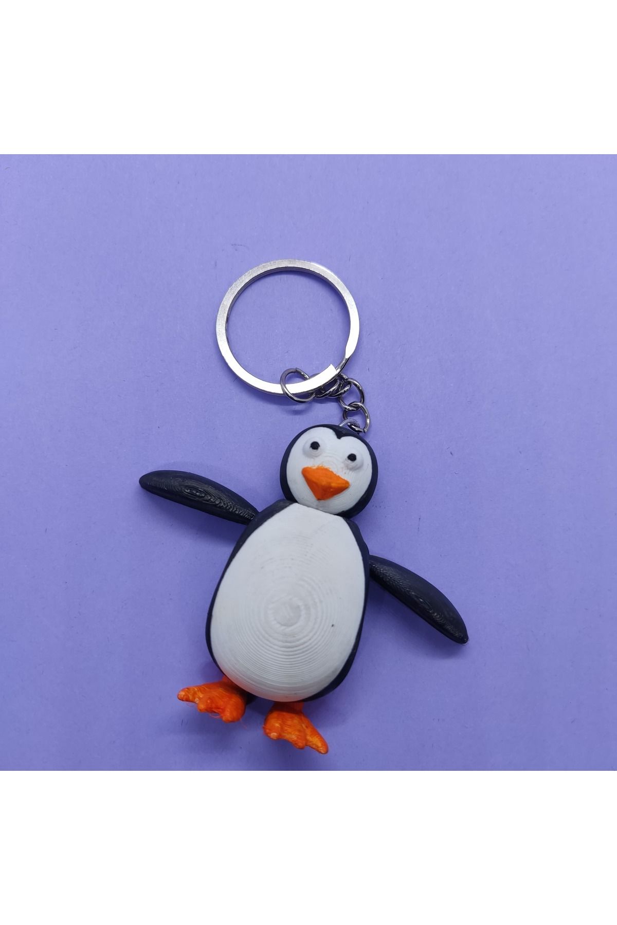 Leylims Flexi Penguen Anahtarlık – Hareketli 3D Baskı Sevimli Figür – PLA Malzeme