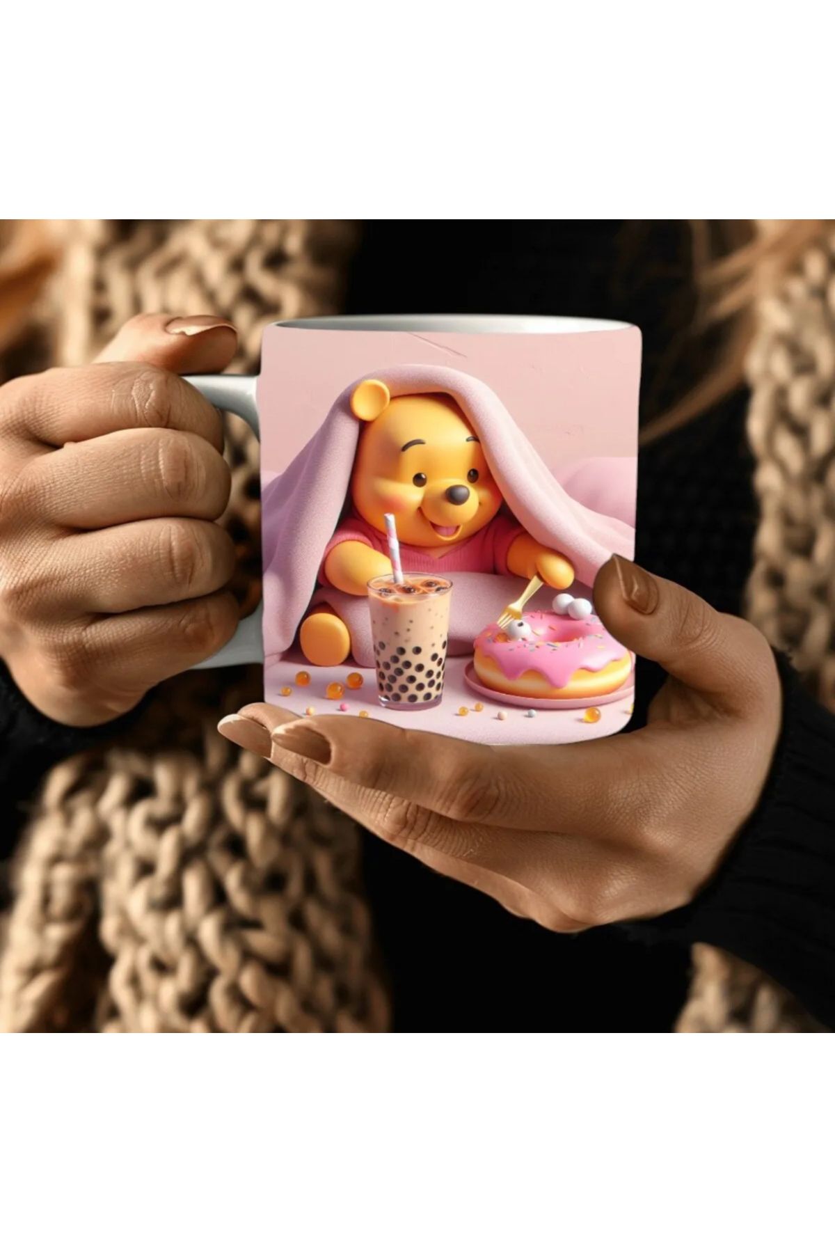 HediyeSepetim Winnie the pooh_ kaplan Tigger-iyor-Pinglet baskılı 3D tasarım porselen kupa mug