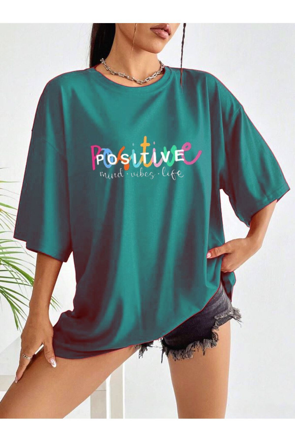 ModaSphere Positive Baskılı Unisex Tshirt