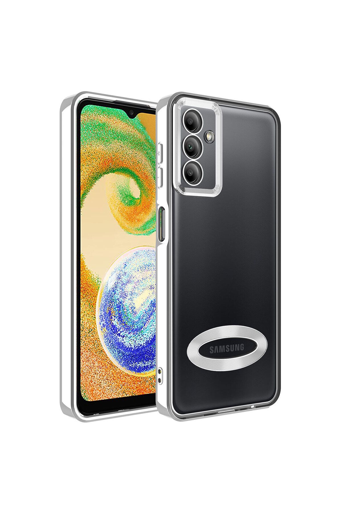 SKYARC Samsung Galaxy A54 Kılıf Kamera Korumalı Logo Gösteren Omega Kapak