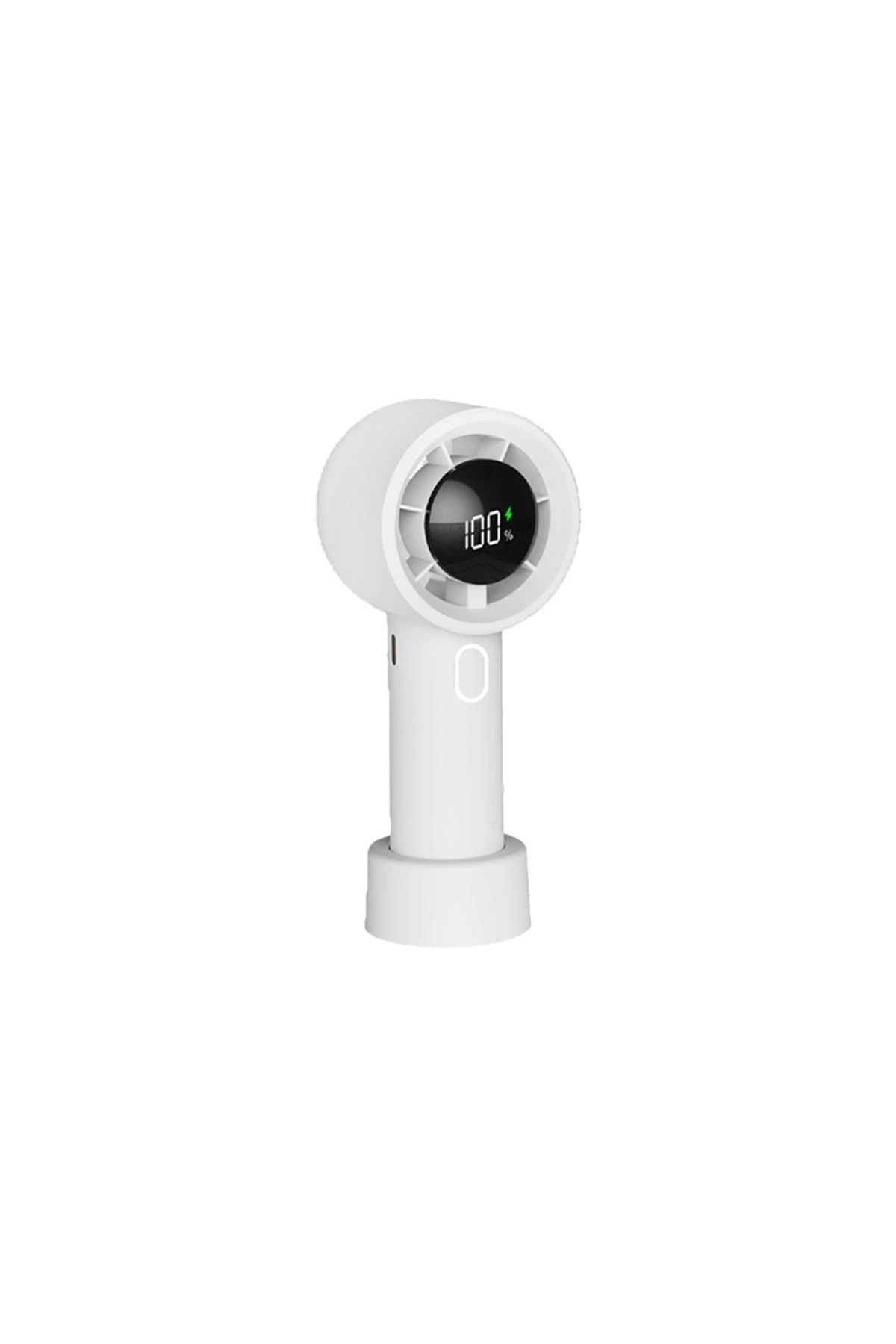 EN SİGA Dijital Ekranlı Taşınabilir El Tipi Turbo Fan 1500mAh Pil Mini El Fanı