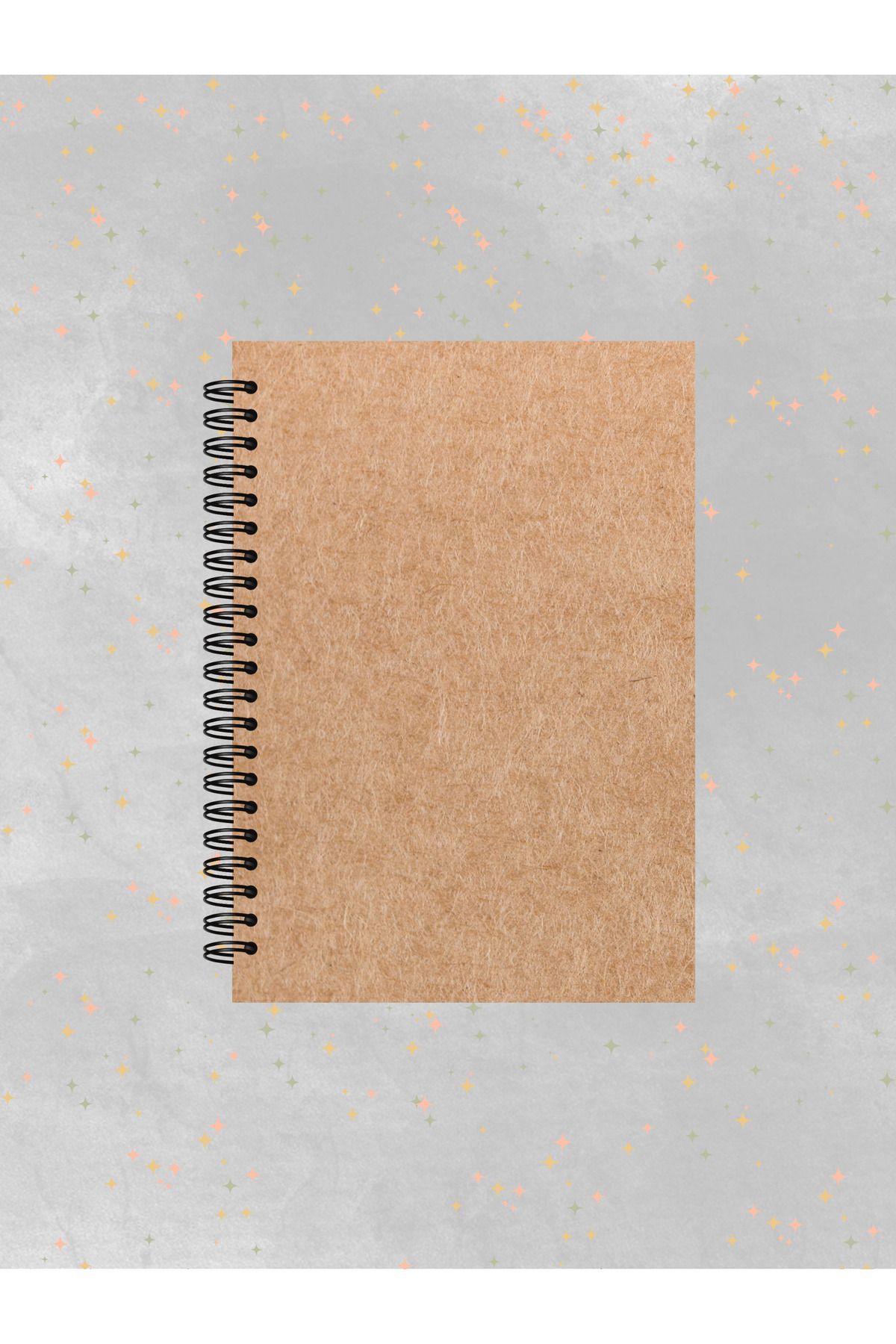 Ez&Tu Stıcker A5 Kalın Kraft Kapak Kraft İç 15 Yaprak 30 Sayfa Çok Amaçlı Defter, Scrapbook,