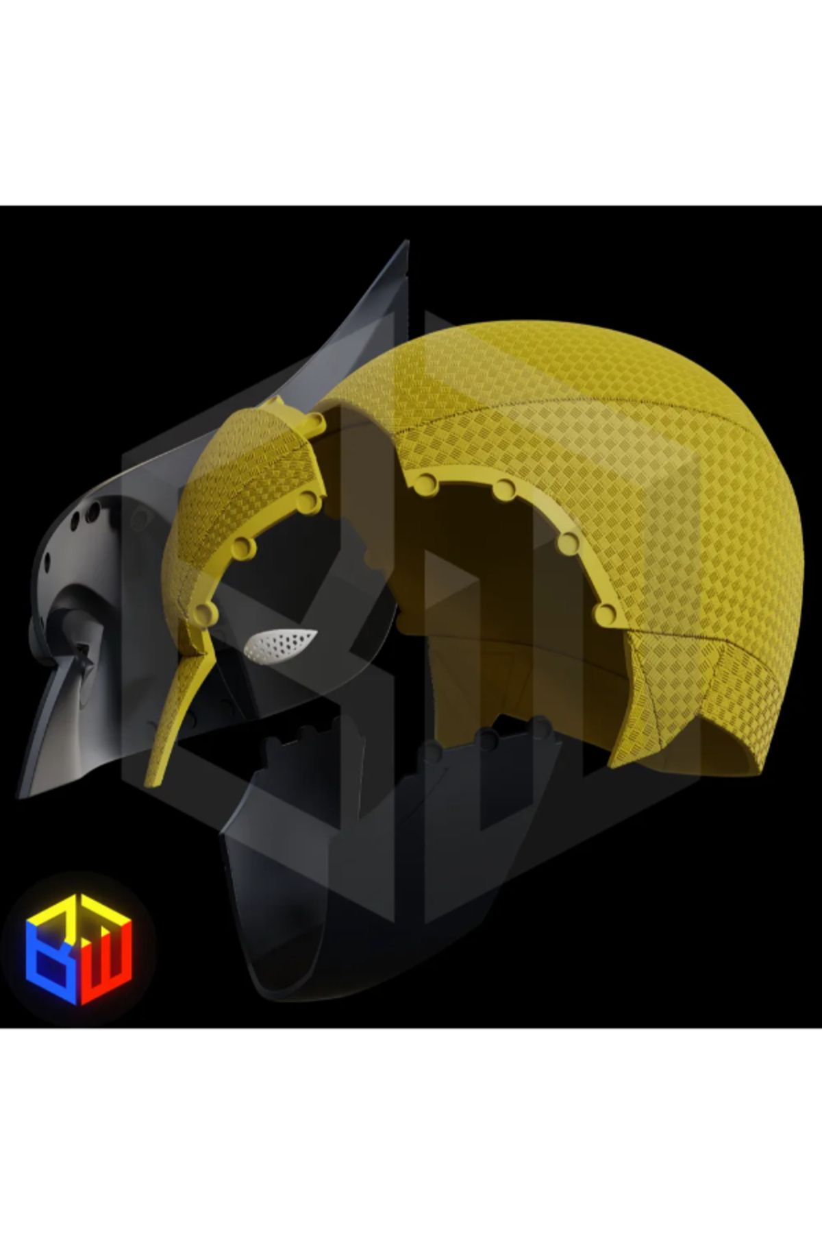 3d model s-Wolverine Textured Helmet V3 - Original Design 3D Print 5
