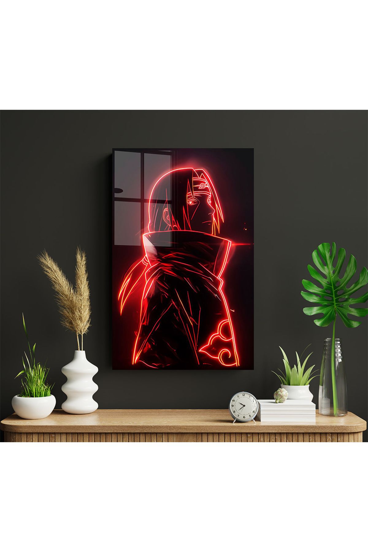 Ayabak Metal Poster Anime Naruto Itachi Uchiha - Dekoratif - Hediyelik Çerçevesiz Tablo