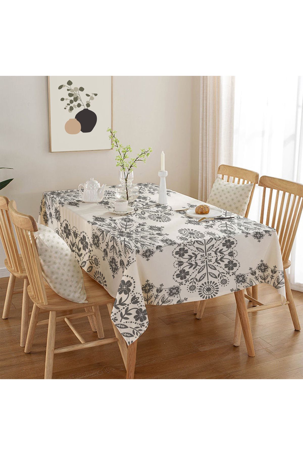 Rell Home Dertsiz Masa Örtüsü,Şantuk Kumaş,Leke Tutmayan Model