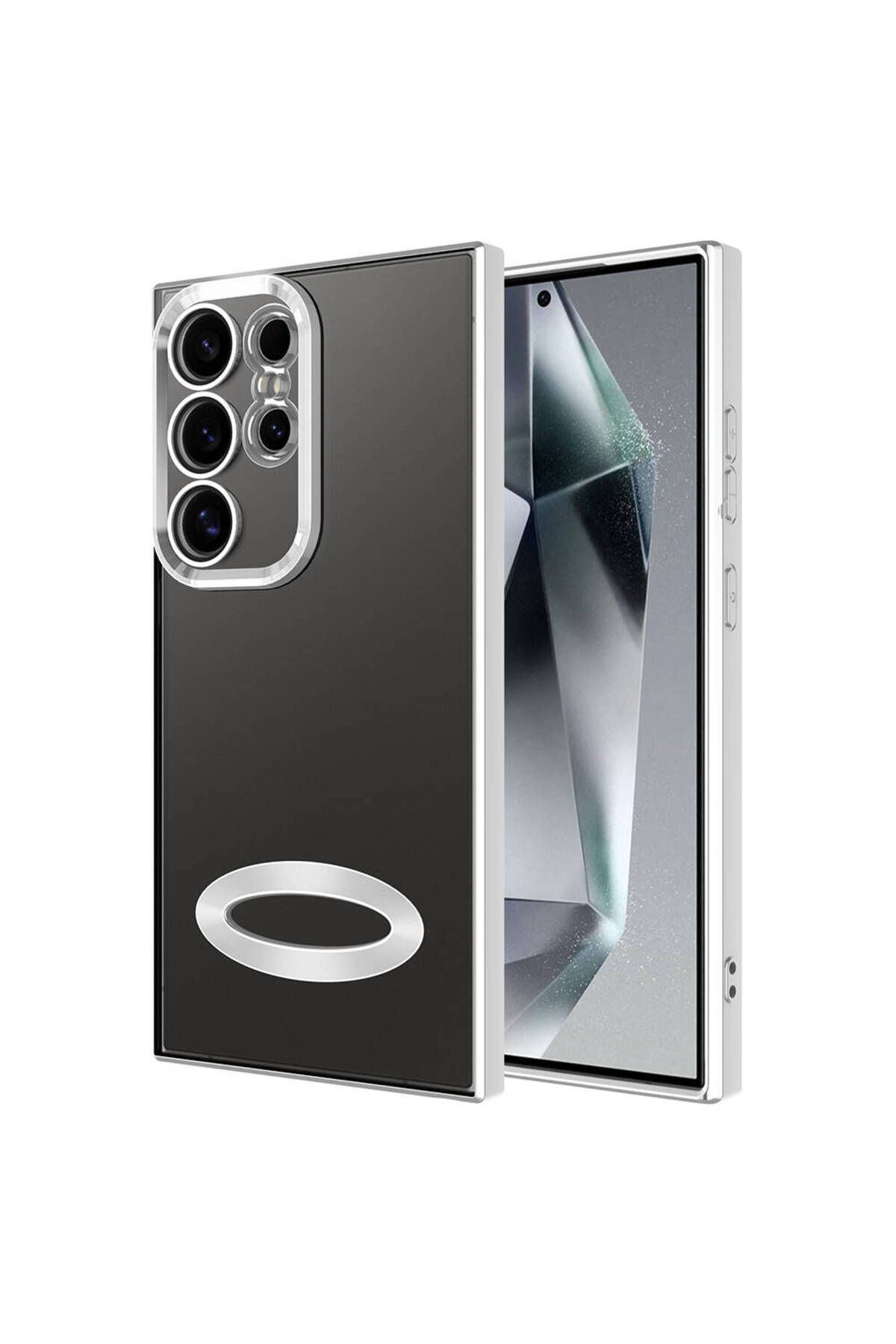 SKYARC Samsung Galaxy S24 Ultra Kılıf Kamera Korumalı Logo Gösteren Omega Kapak