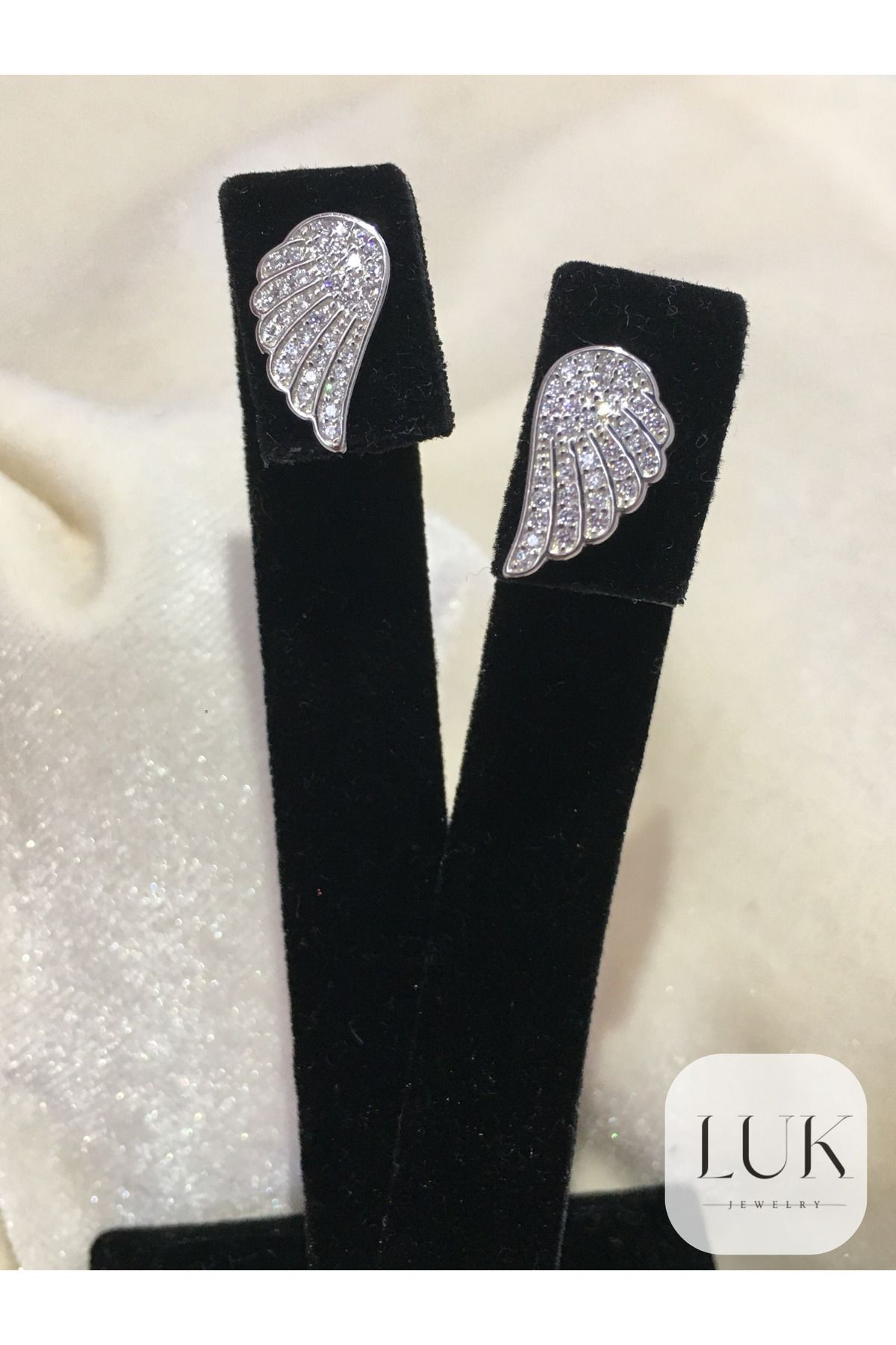 LUK JEWELRY 925 AYAR TAŞLI KANAT KÜPE