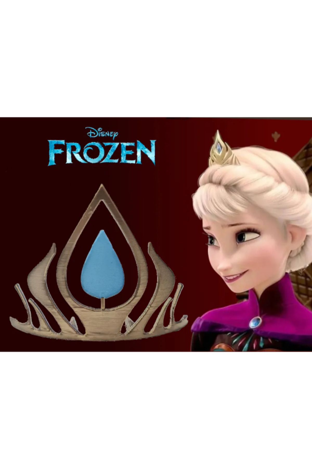 3d model s Elsa Frozen Figürü - Kraliyet Taçlı Özgün Tasarım 3D Baskı