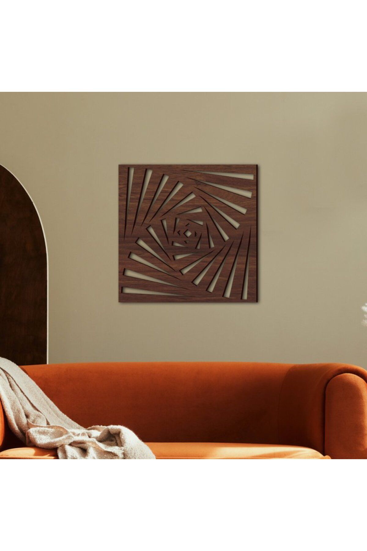 Afra Sanat Dekor Modern Ahşap Duvar Dekoru Spiral Dönüş
