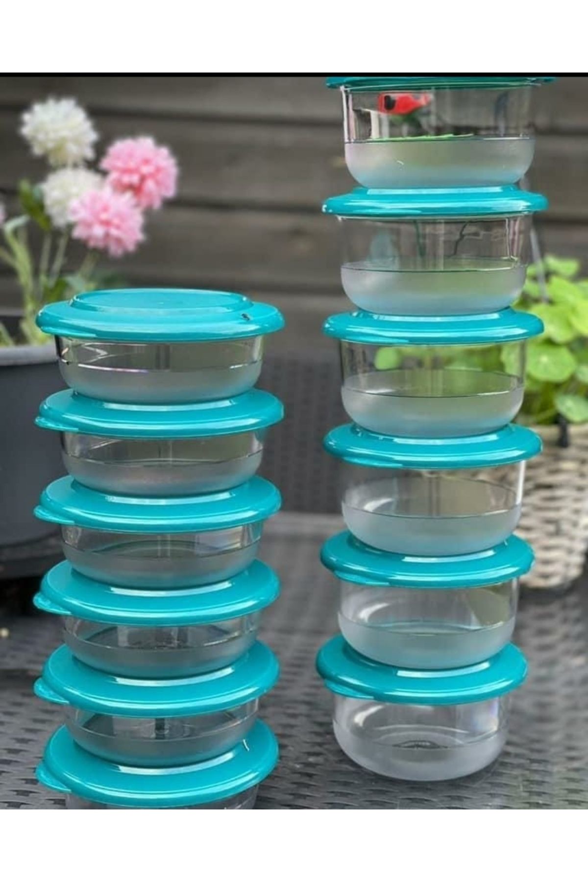 Tupperware Kristal 6 Adet 275 ML ve 6 Adet 450 ML.