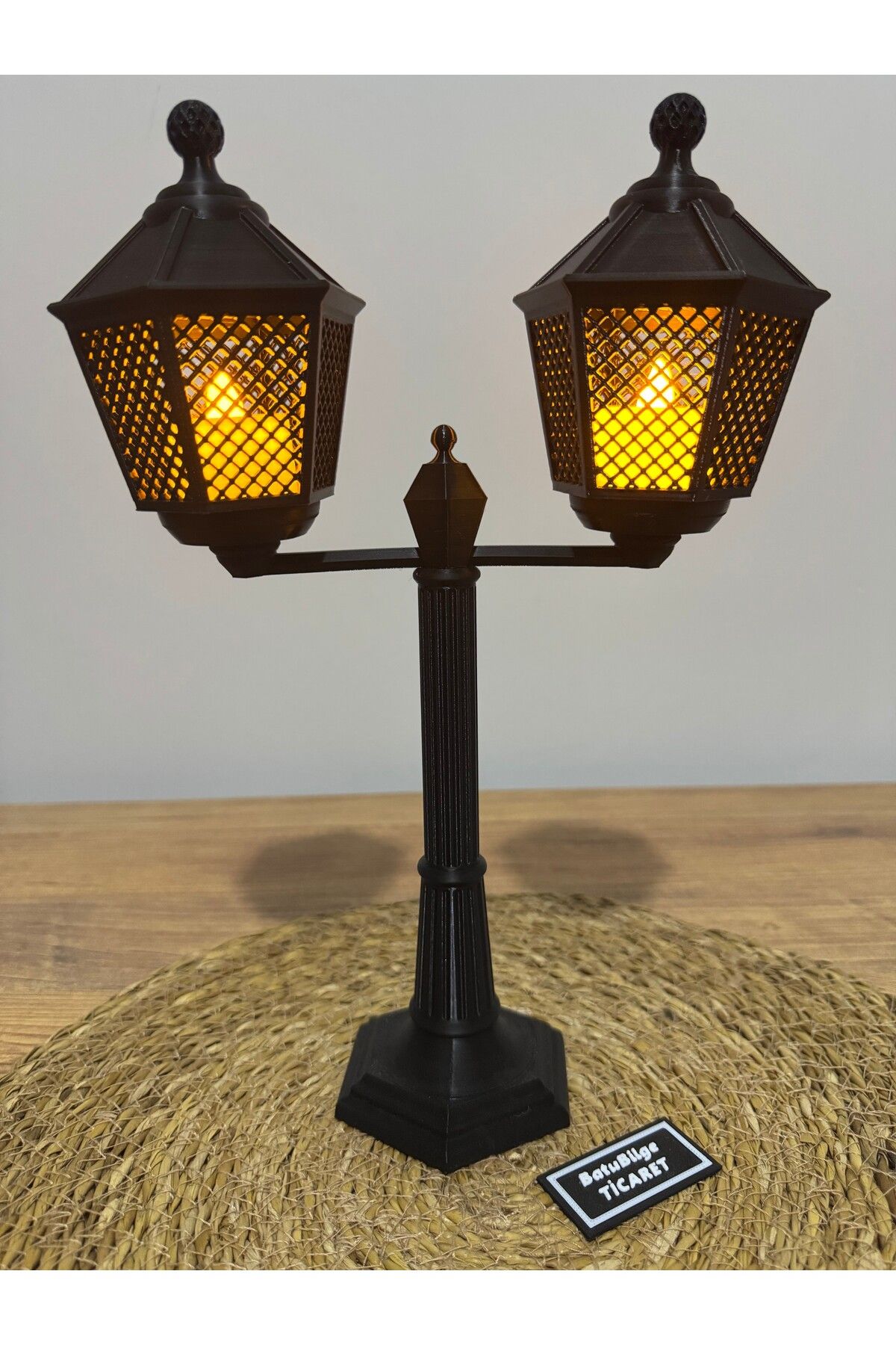 BatuBilge3d Mini Sokak Lambası Feneri ve 2 adet Led Mum