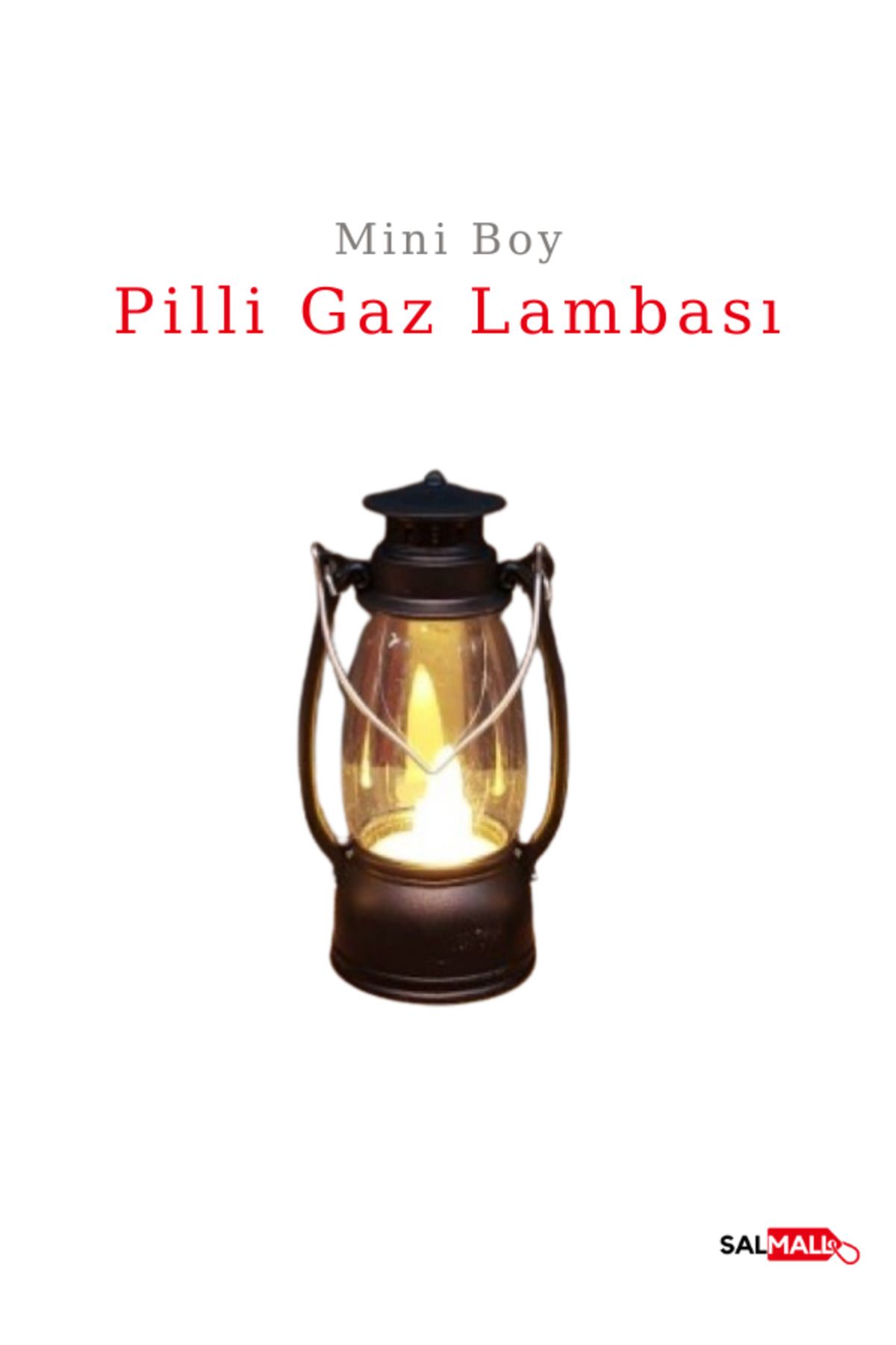 SalMall Mini Boy Pilli Gaz Lambası
