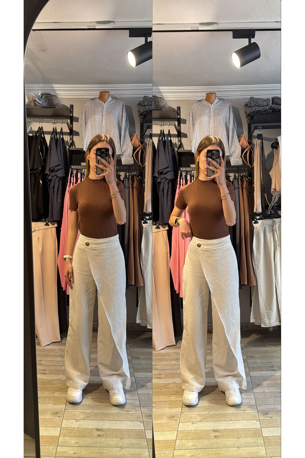 Style Keten Palazzo Pantolon
