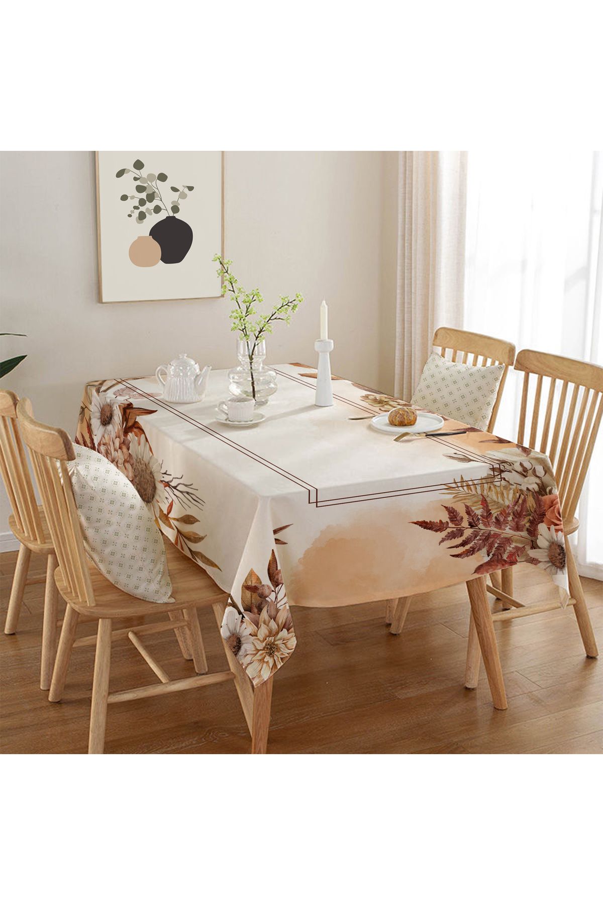 Rell Home Dertsiz Masa Örtüsü,Şantuk Kumaş,Leke Tutmayan Model