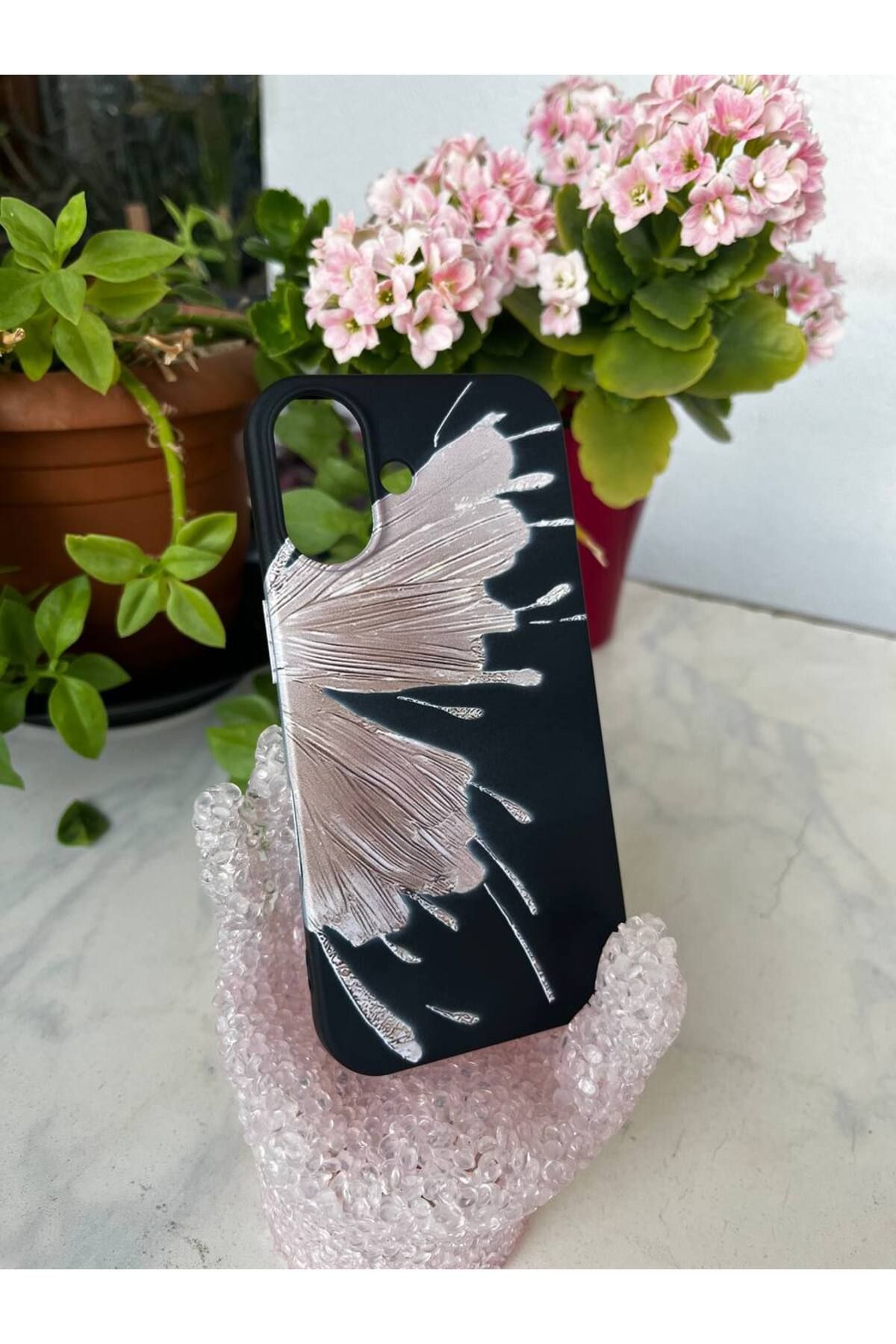 ayel dekor Iphone 16 Uyumlu Darbe Önleyici İçi Kadife Baskılı Silikon Kılıf