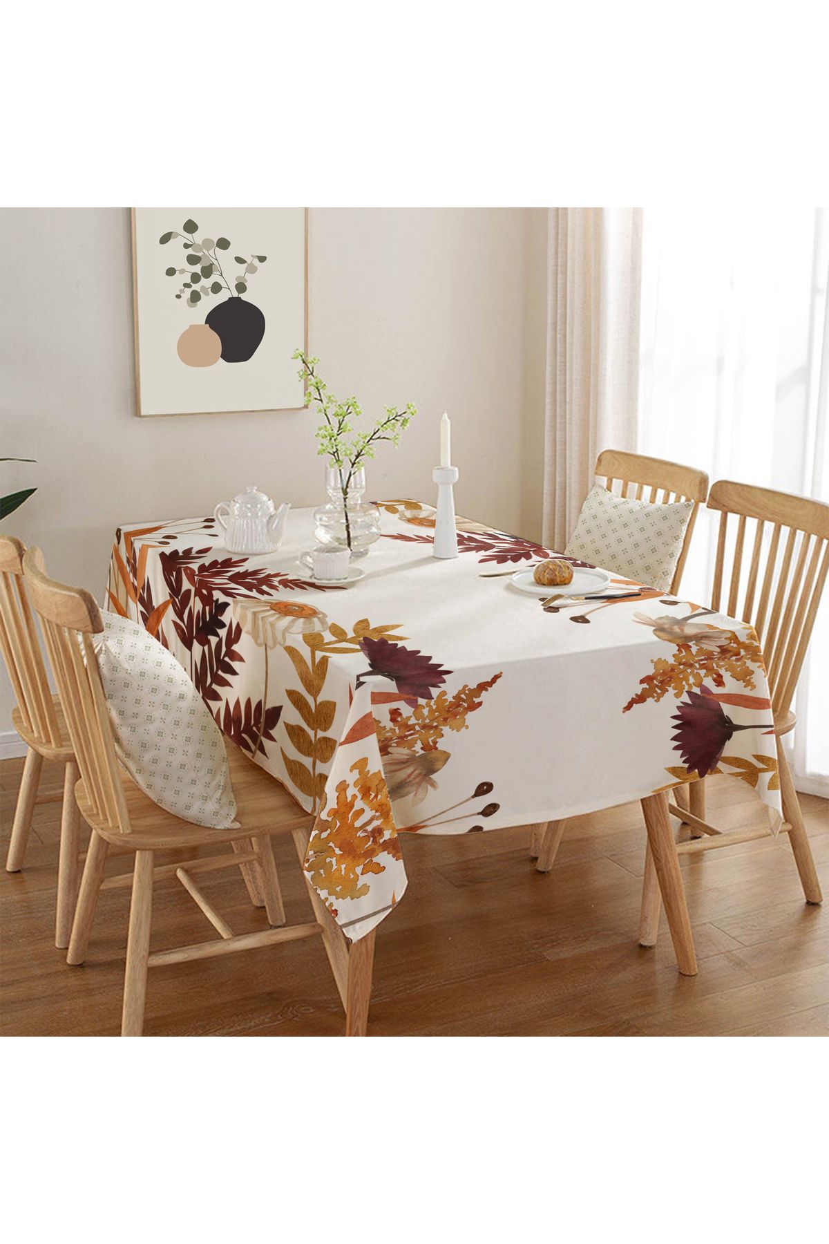 Rell Home Dertsiz Masa Örtüsü,Şantuk Kumaş,Leke Tutmayan Model