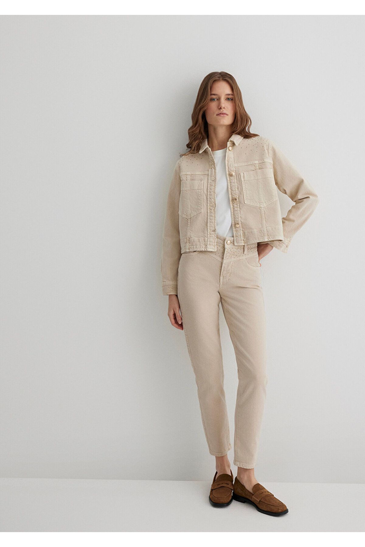 Mavi Spodnie Jeansowe Martha Gold Premium Stone Cream -88600 Kobieta - 24/27