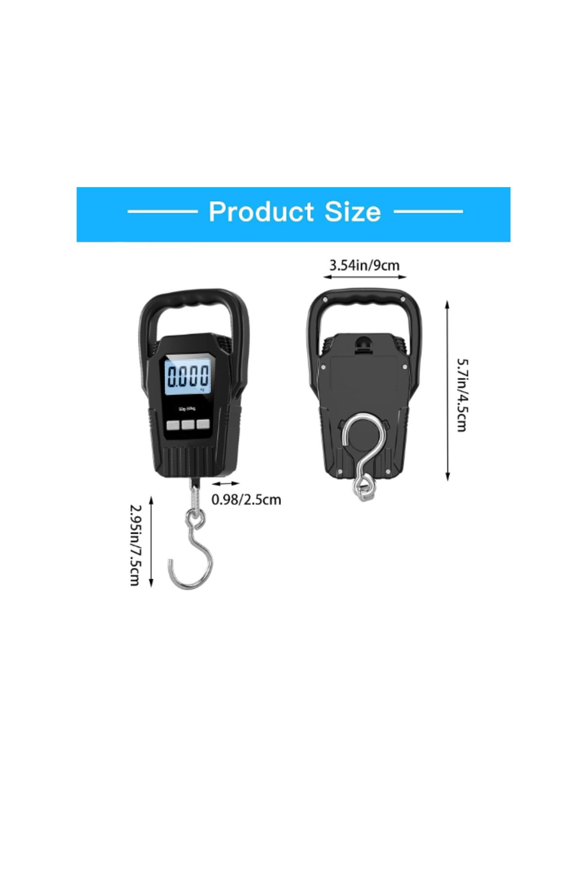 MACON-Scale 110 Lb/50 Kg Luggage Scale, Upgrade Large Handle & Backlit Lcd Display 5