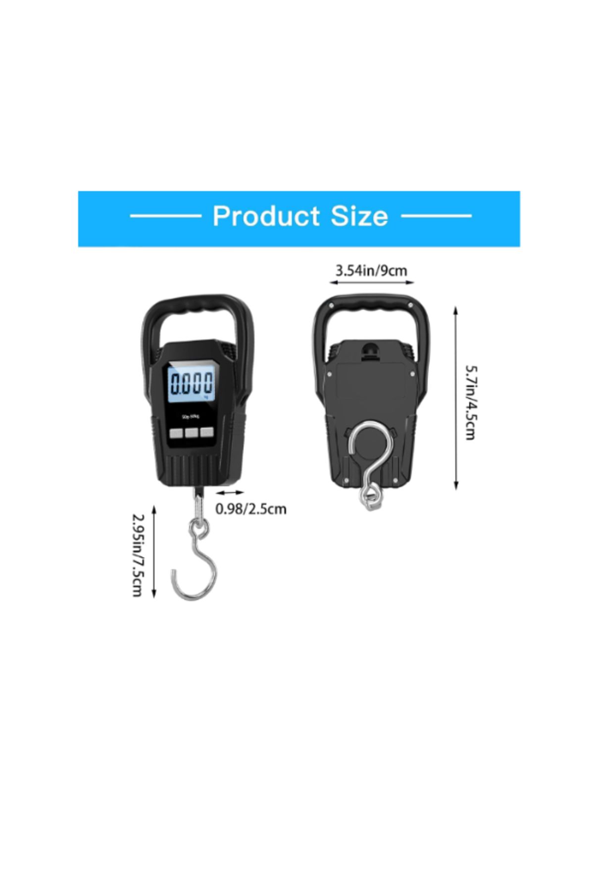 MACON-Scale 110 Lb/50 Kg Luggage Scale, Upgrade Large Handle & Backlit Lcd Display 3