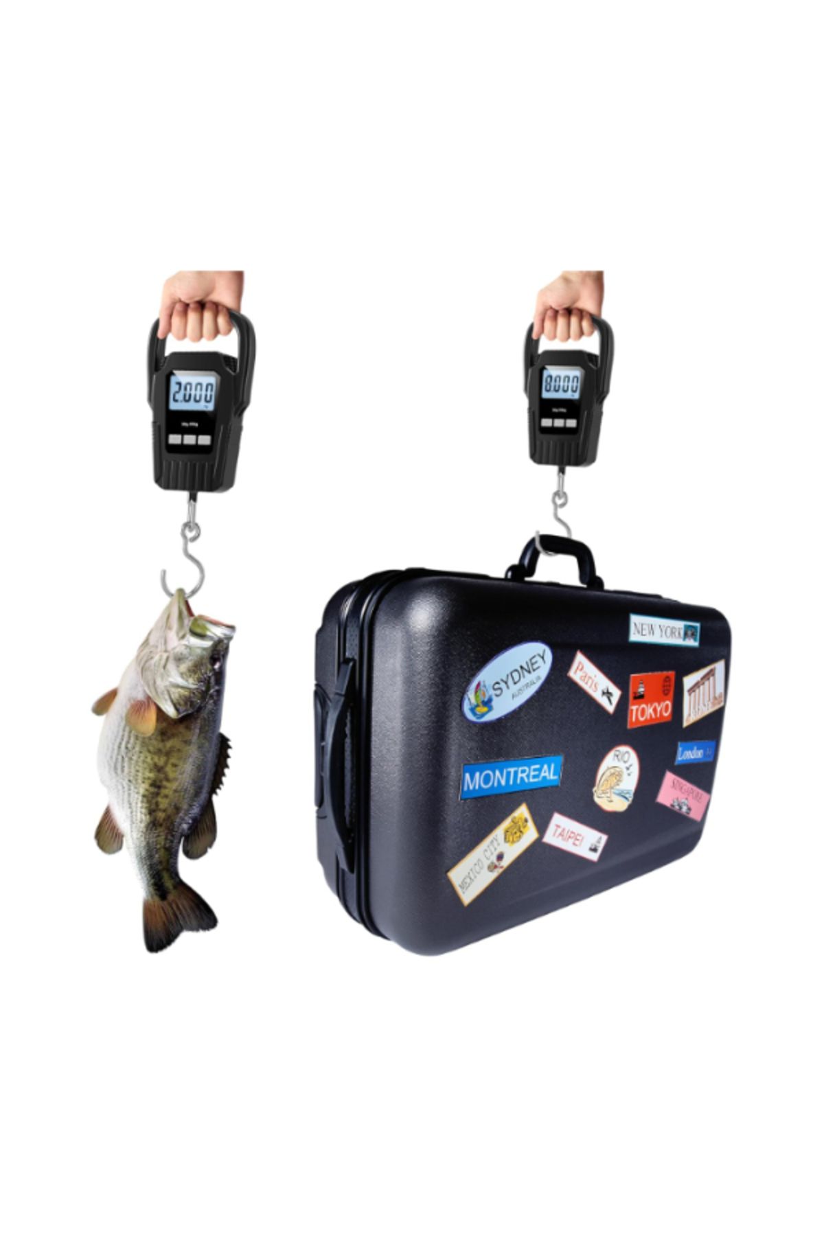 MACON-Scale 110 Lb/50 Kg Luggage Scale, Upgrade Large Handle & Backlit Lcd Display 4