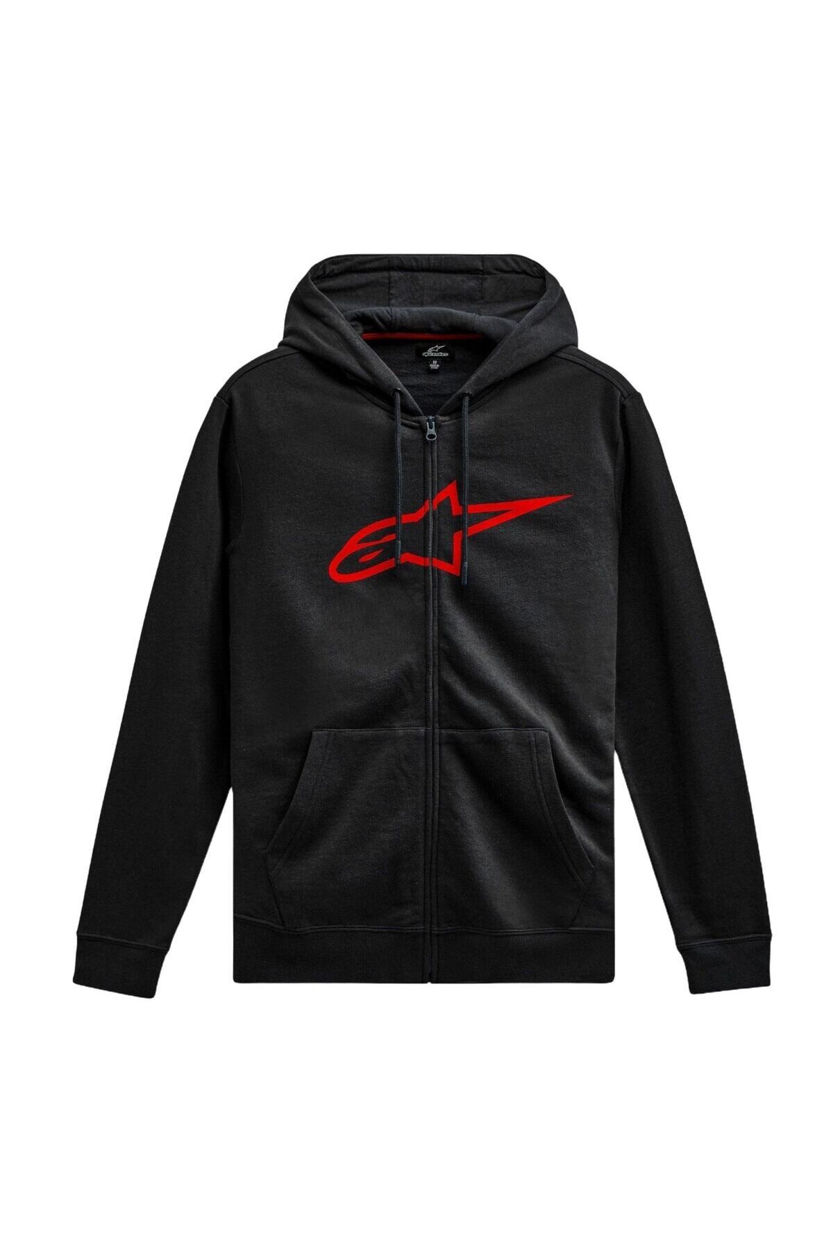 Alpinestars Ageless Hoodie V3 Kapüşonlu Sweatshirt Siyah Kırmızı