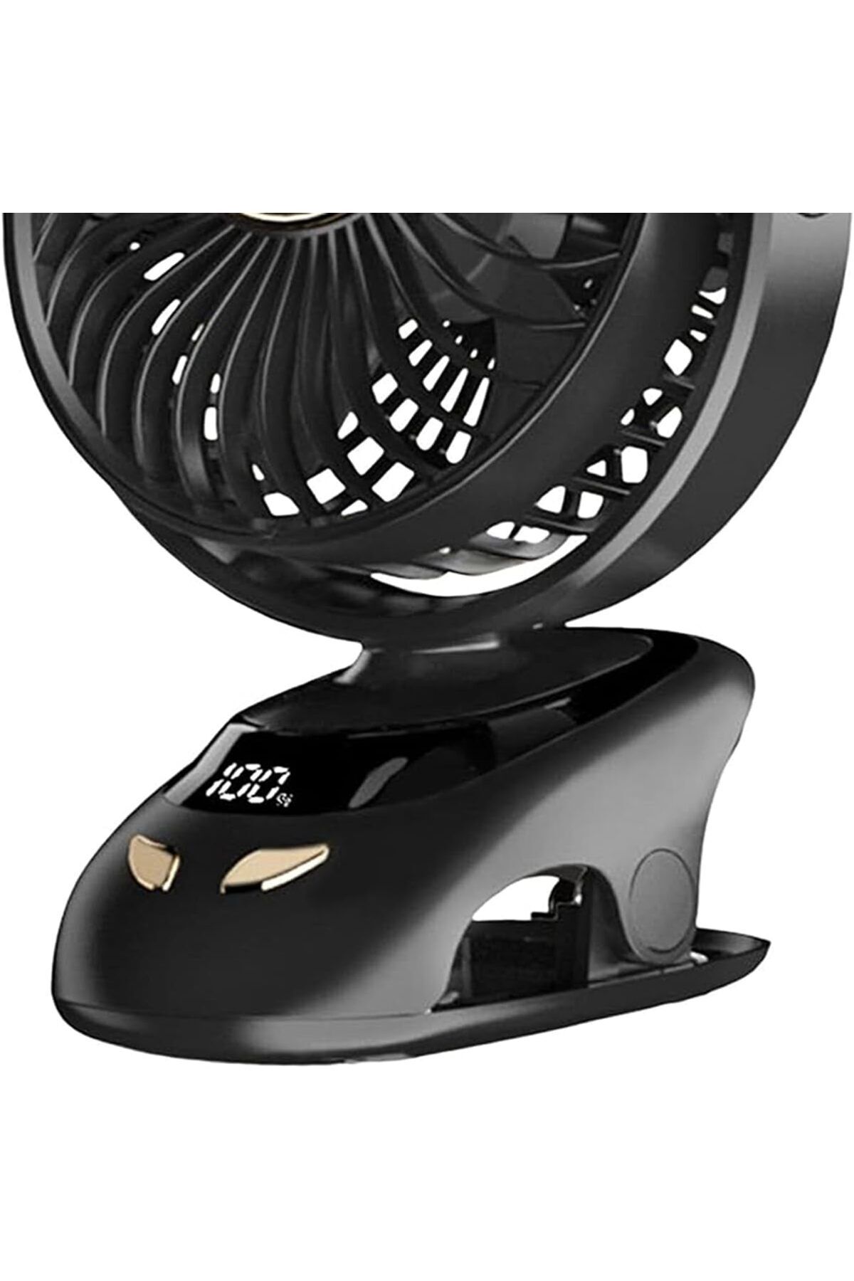 fulina-Portable compact clip-on fan, rechargeable, with LED display, 5 silent settings, 360° rotation 7