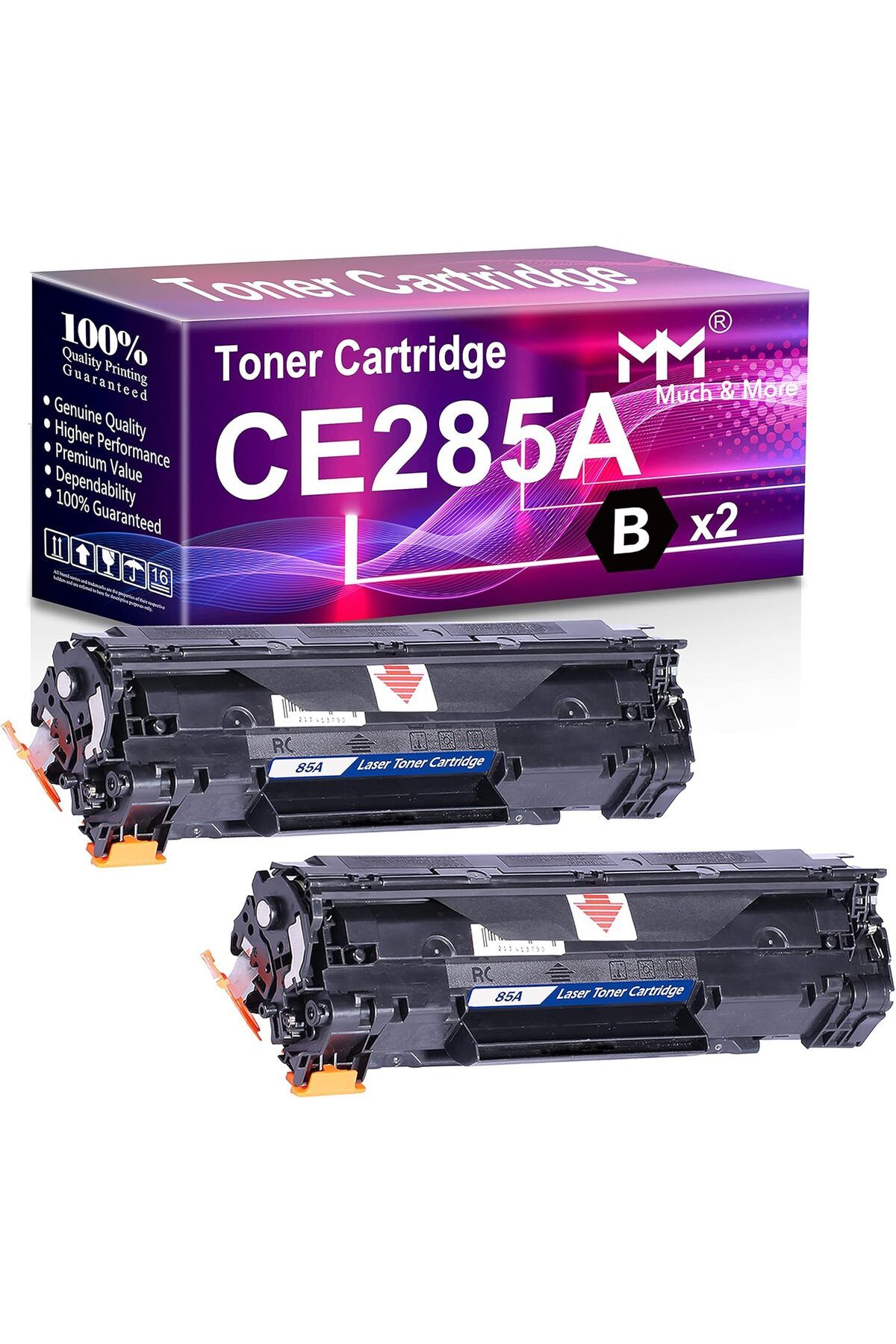 HP *YA-DE TONER* 285A to Used with P1102w P1109w M1212nf M1217nfw MFP Printer (2-Pack, Black