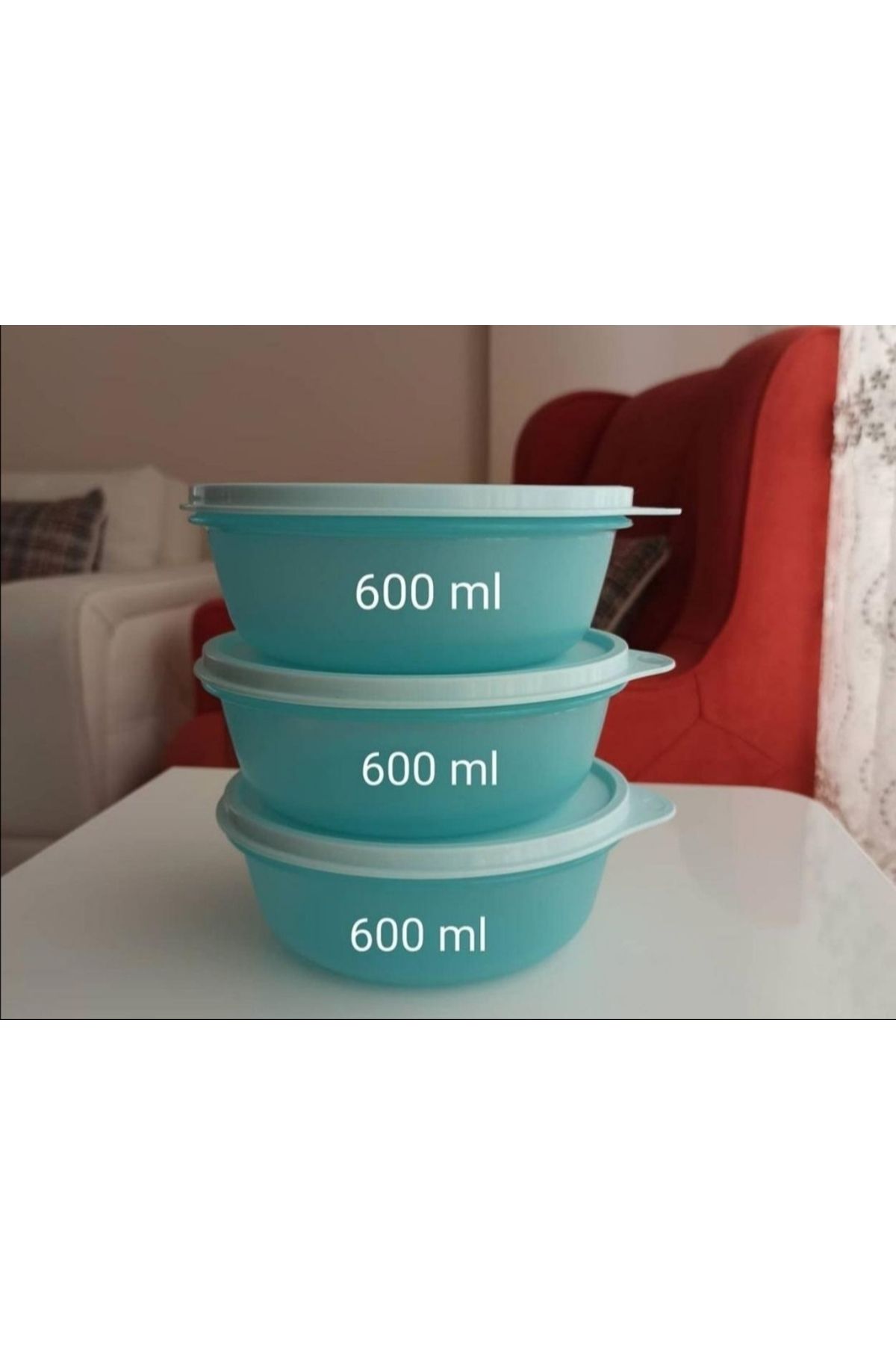 Tupperware 600 ML 3 Adet Şekerpare.
