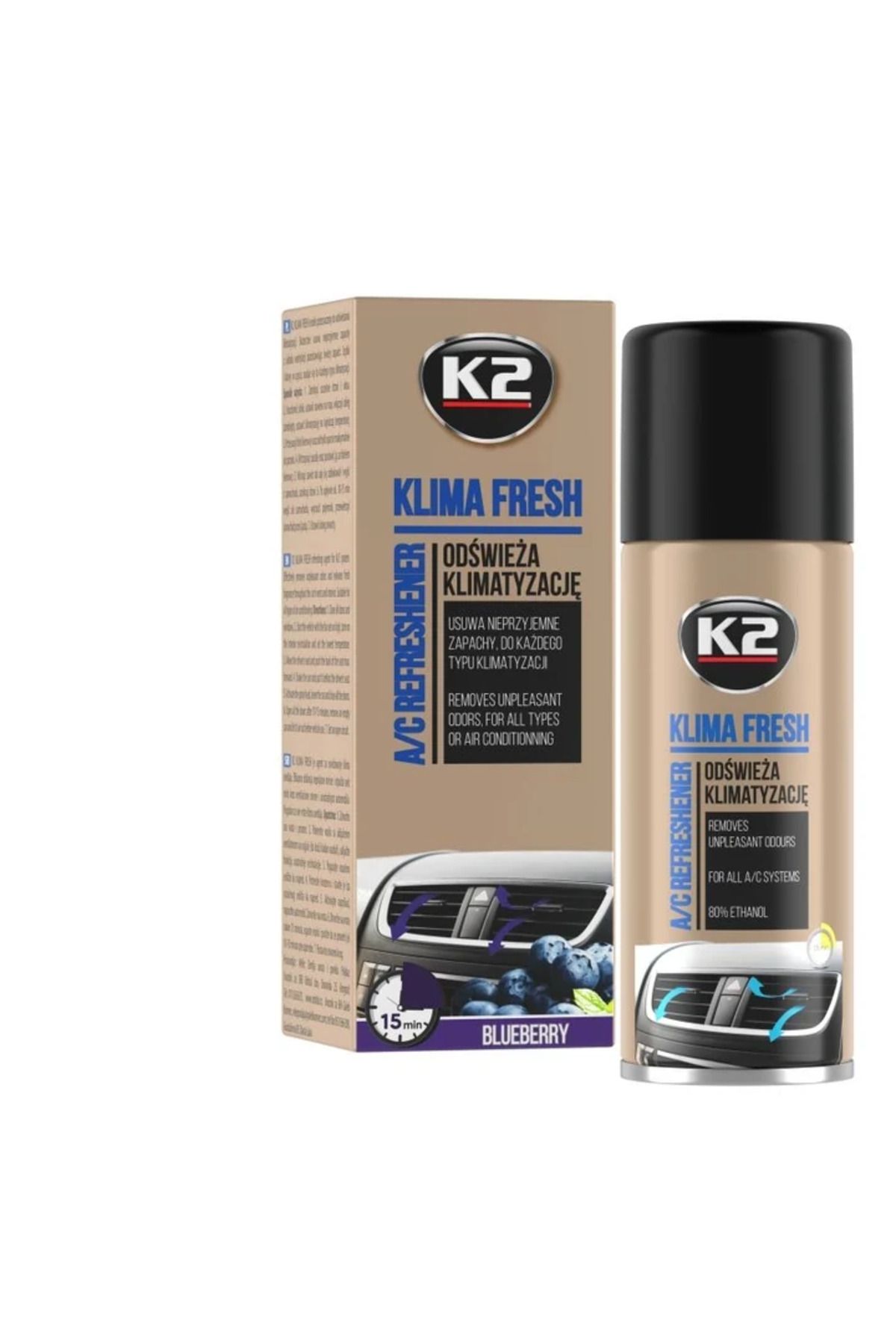 K2 Klima Refresh Blueberry Klima Ortam Kokusu 150 ML