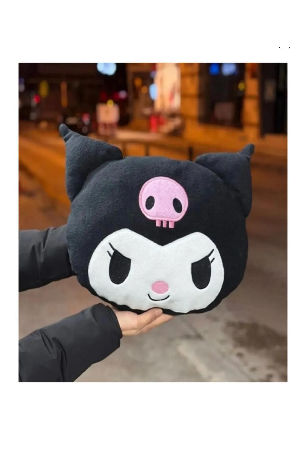 facnspt Kuromi Peluş Nakışlı Yastık