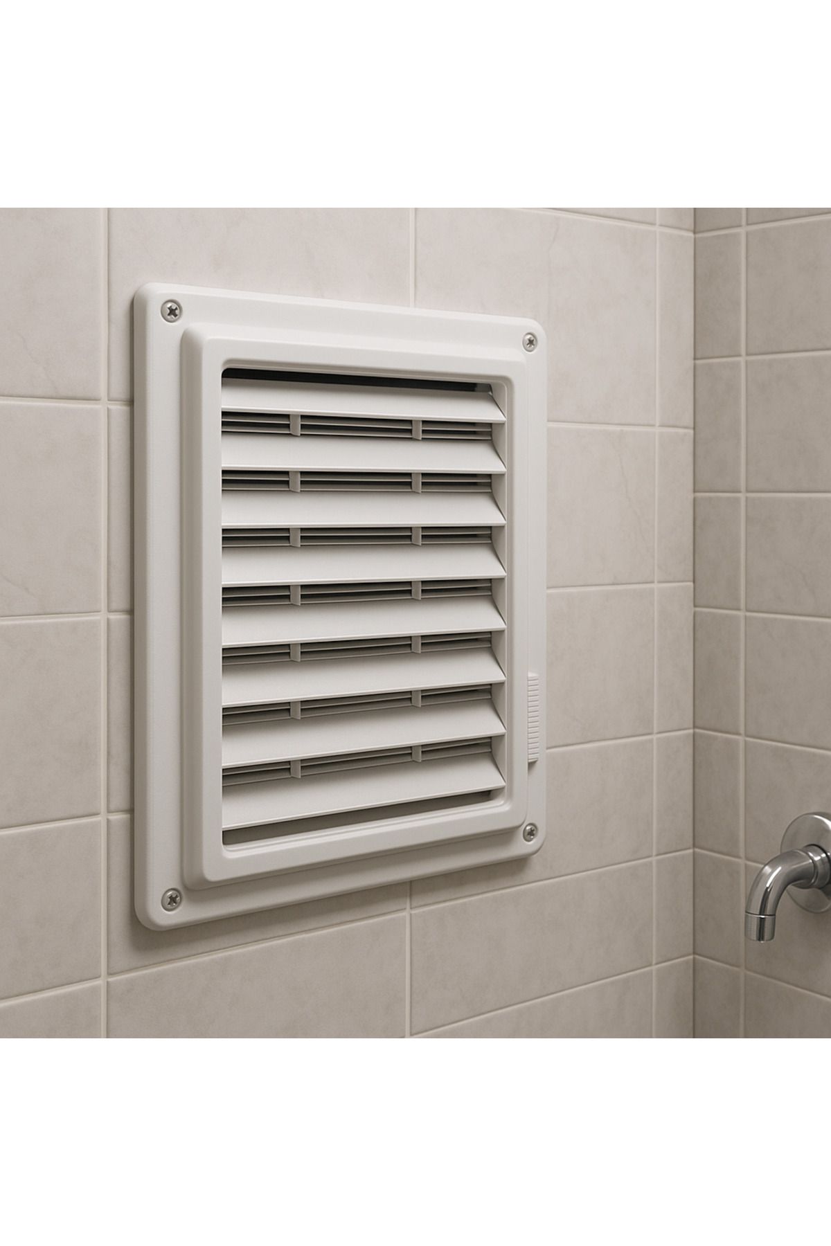 DESIPHON-28X38 cm Plastic Bathroom and Wc Ventilation Grille – Surface Mounting, Movable Shutter System 4
