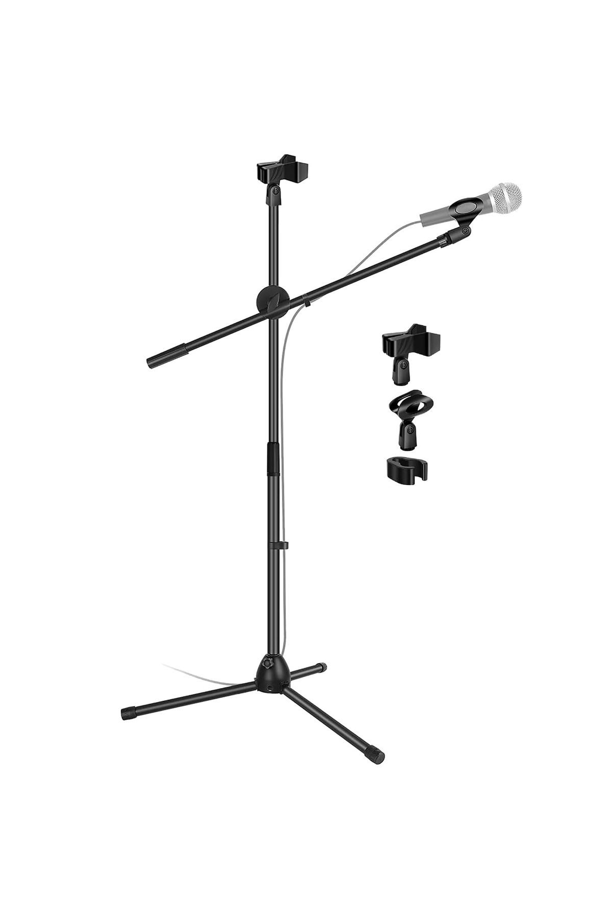 Coverzone 180cm Maksimum Uzunluk 2in1 Mikrofon ve Telefon Stant Katlanabilir Açısı Ayarlanabilir - Model 103