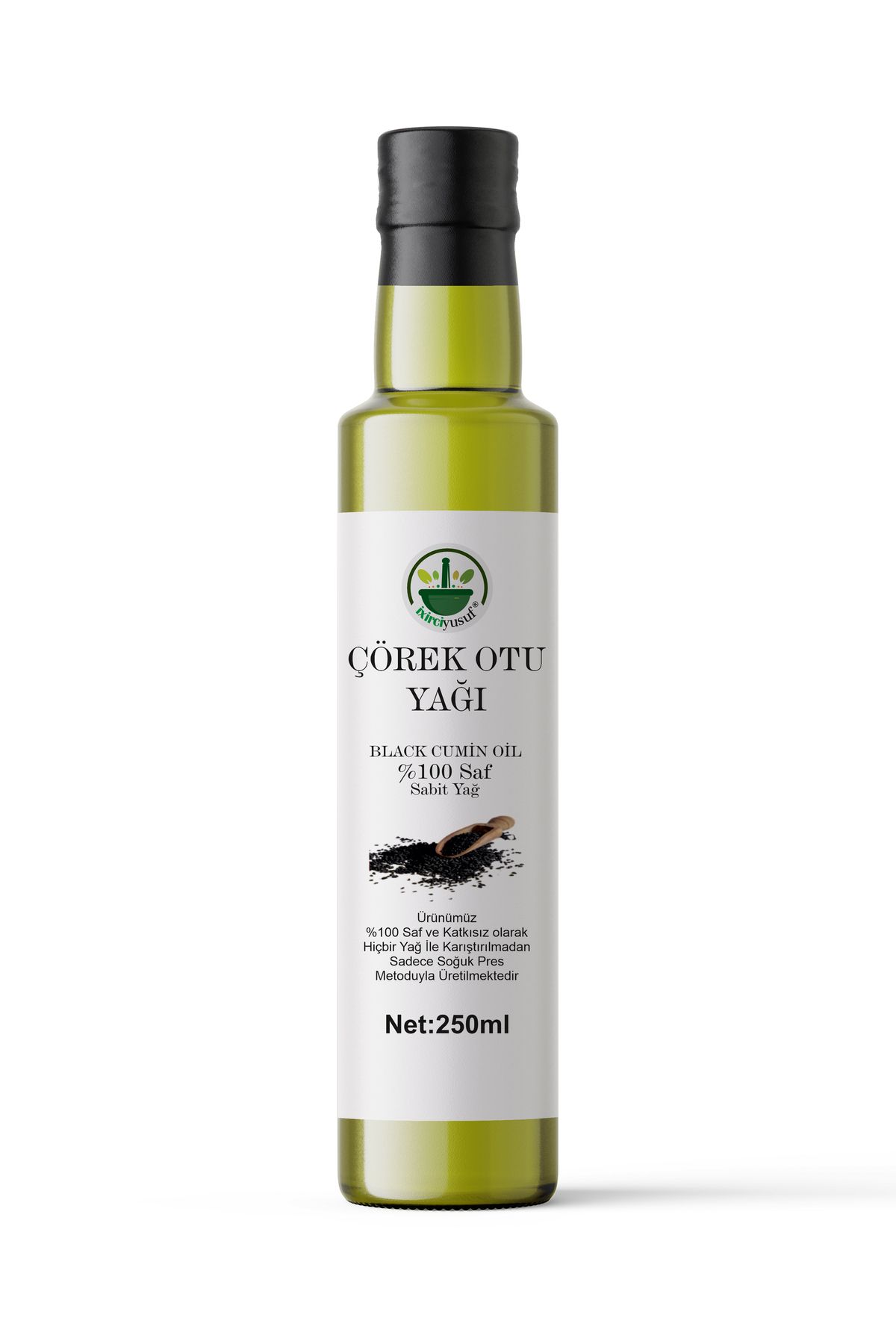 ixirciyusuf Soğuk Sıkım Çörek Otu Yağı (%100 Saf ve Doğal) 250ml /çörekotu