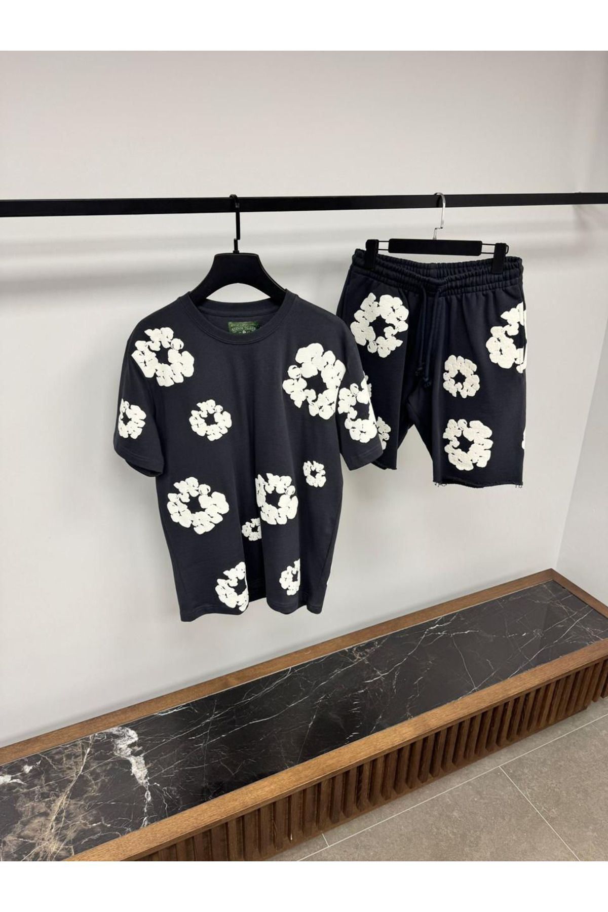bellanova denim Oversize Asphalt Spotted Tişört Takim