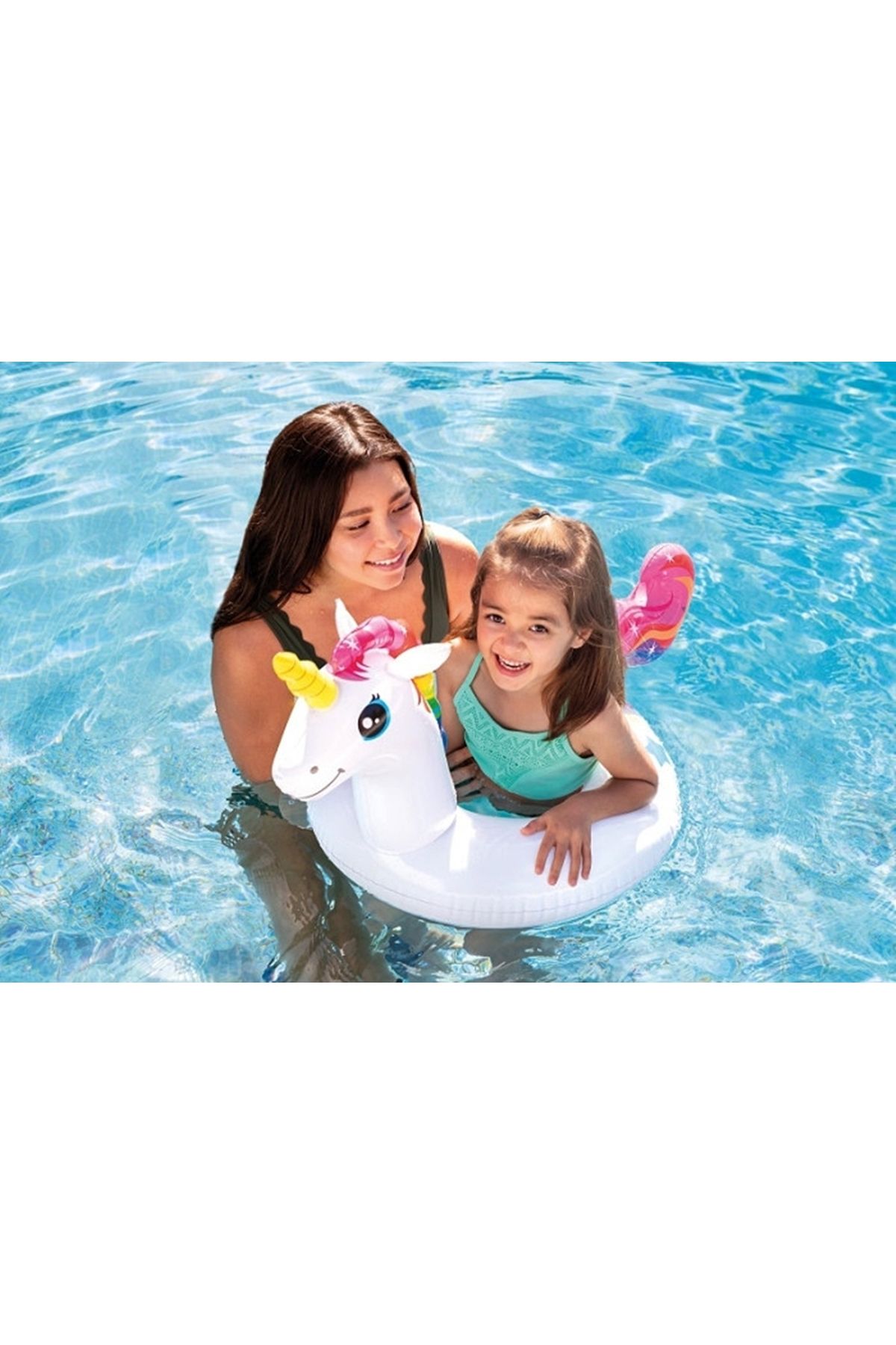 Intex-Inflatable Unicorn Bagel-Children's Unicorn Bagel-Inflatable Unicorn Bagel-Bagel with Unicorn Figure 107X58 Cm. 2