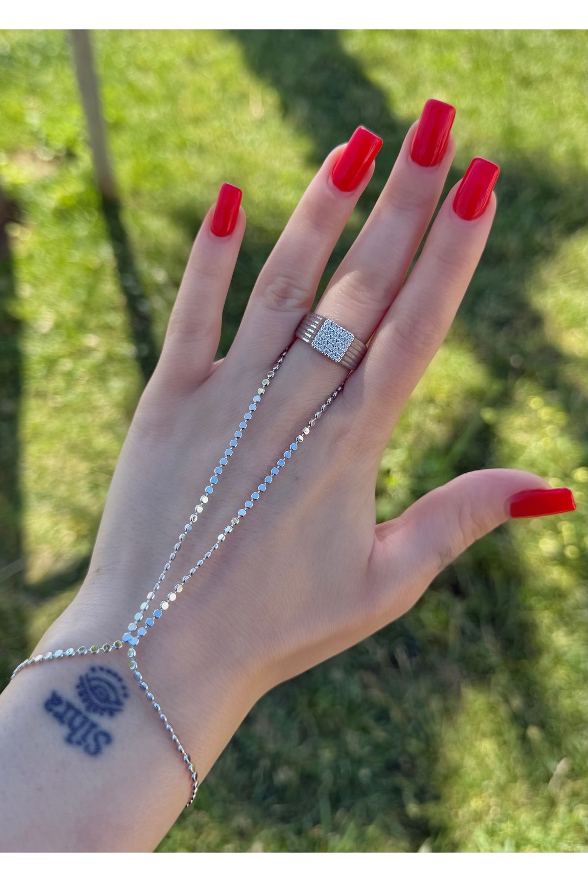 Home Sihra Accessories Pullu Çelik şahmeran gümüş renk Şahmeran