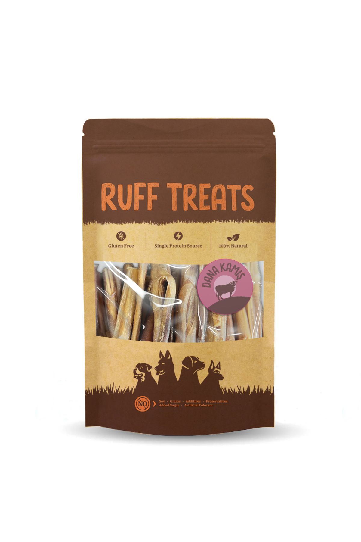 Ruff Treats Kurutulmuş Ödül Maması Dana Kamış 15cm. - 100gr.