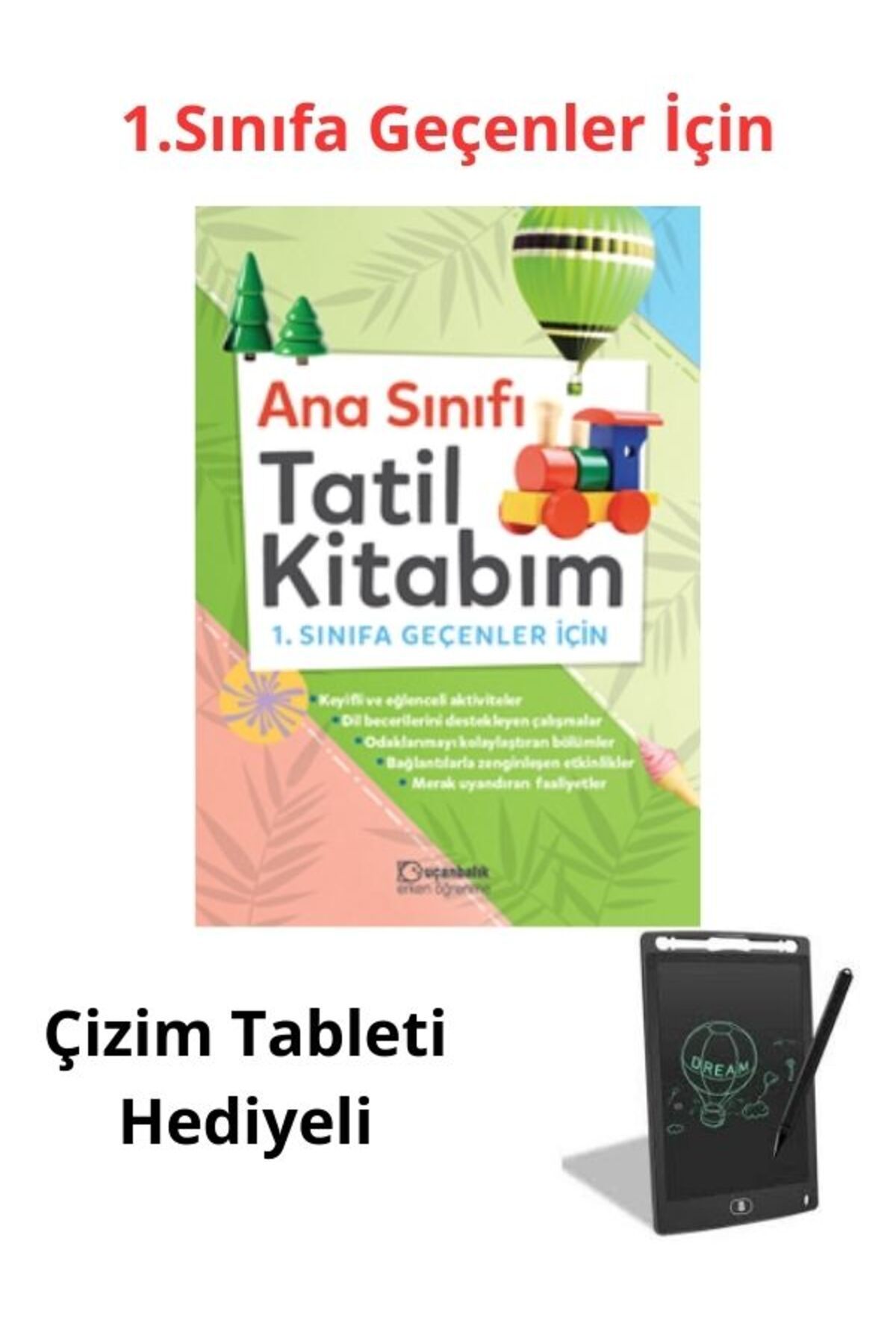 Tudem Yayınları Anasınıfı Tatil Kitabı (1. sınıfa geçenler için) 2025 Çizim Tableti Hediyeli