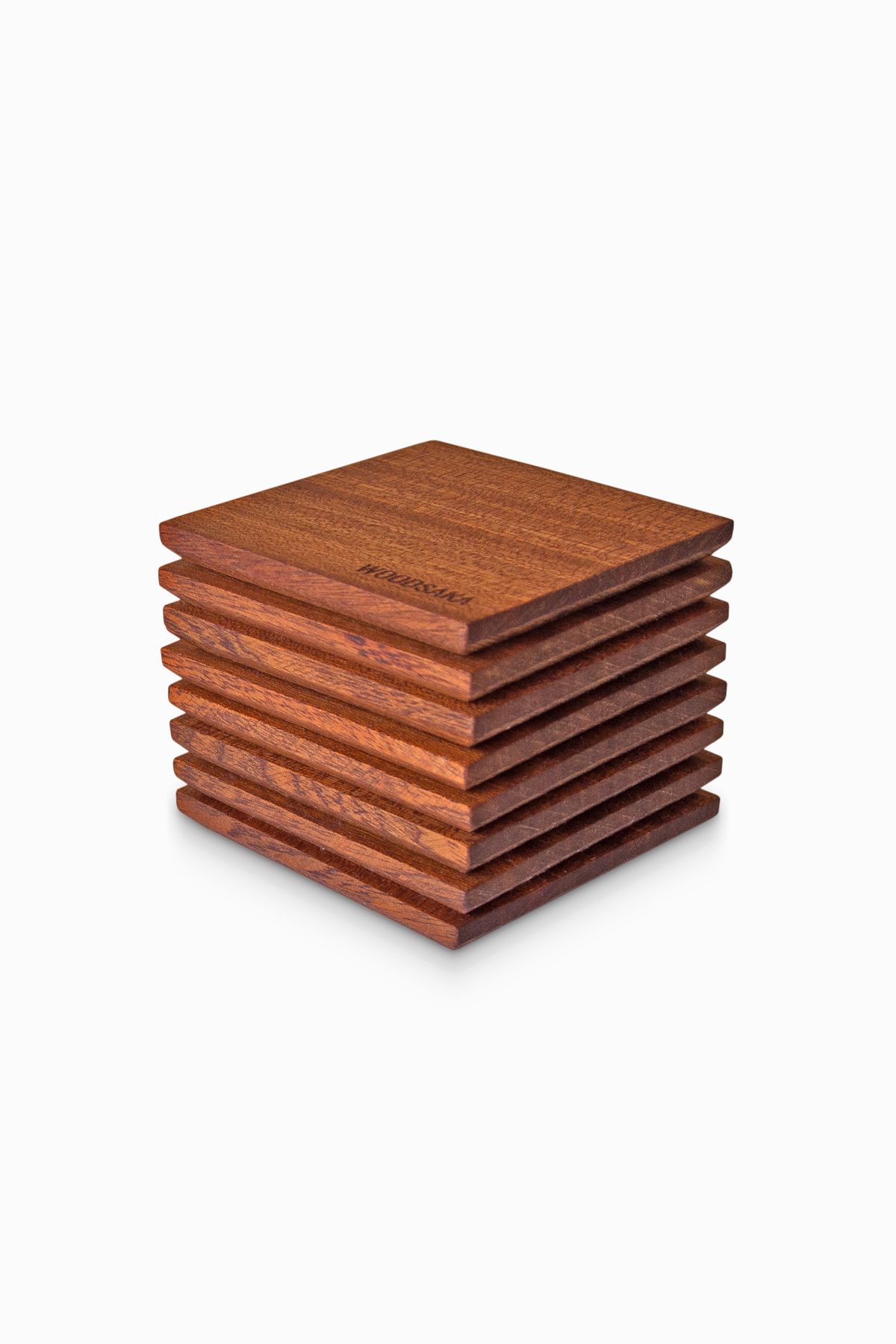 Woodsaka Maun (Sapele) Bardak Altlığı - 12 Parça