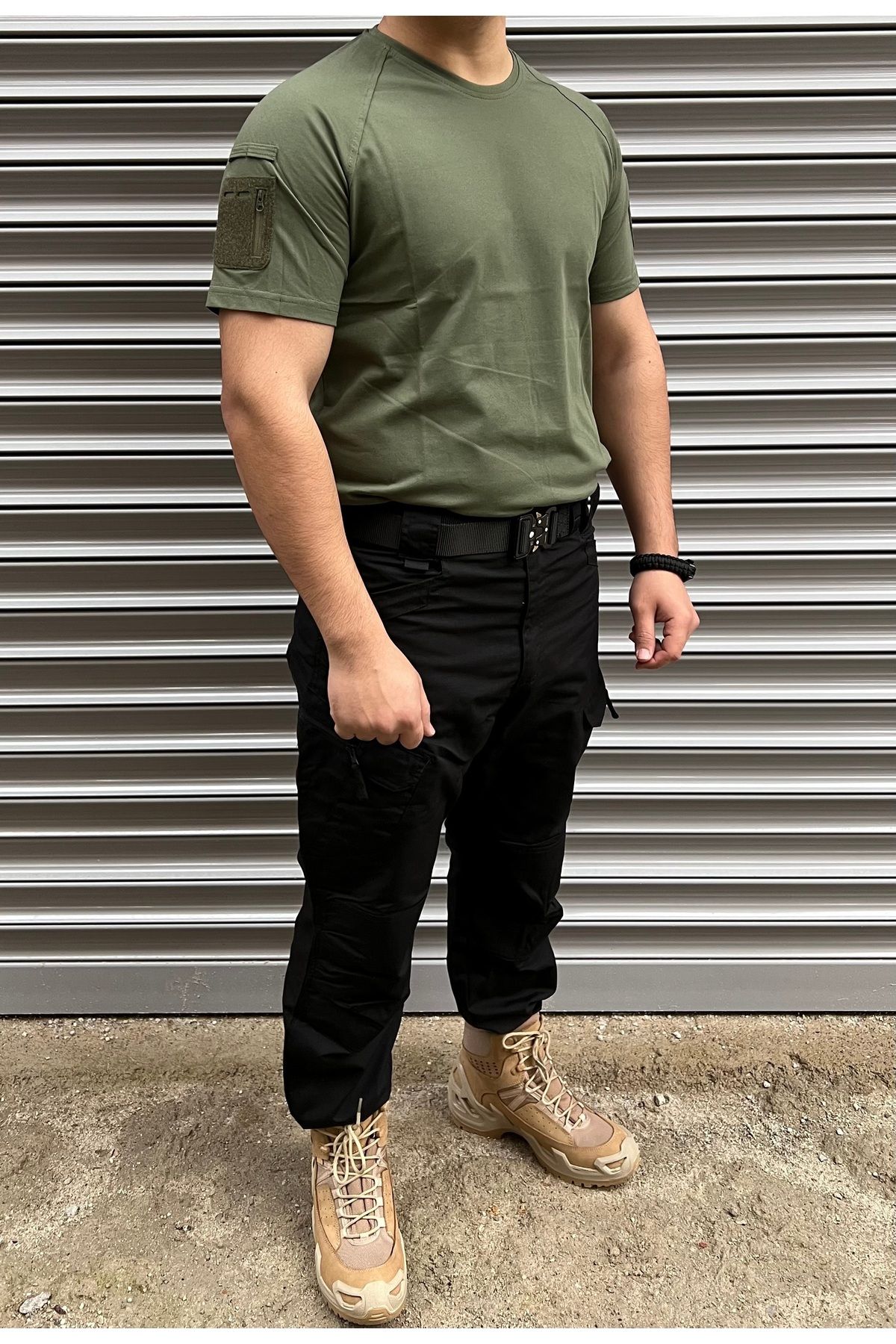 NkyÜniforma NKYStore Erkek Taktik Tişört – Çok Cepli, Nefes Alır Kumaş (S-3XL)