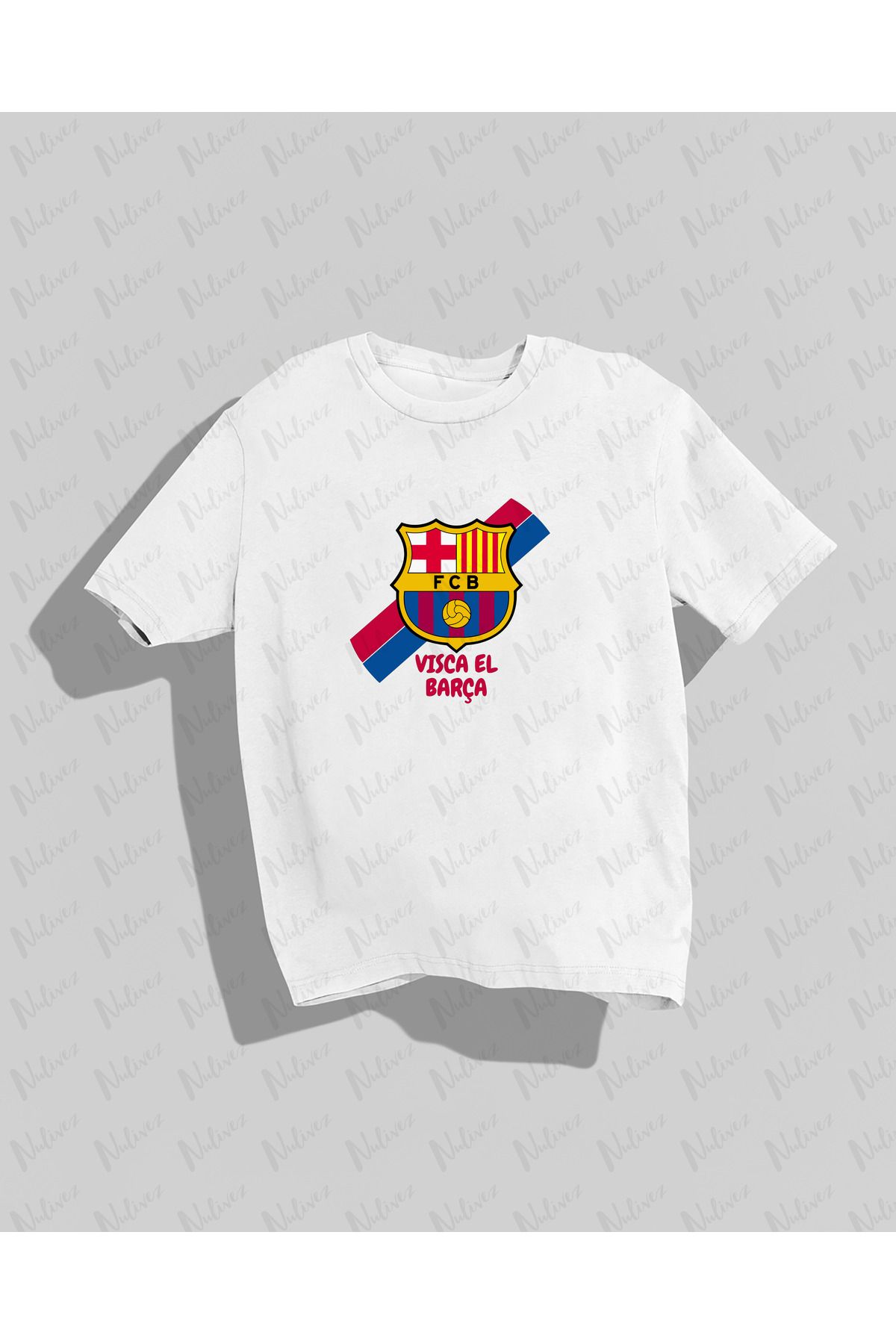 Nulivez Barcelona Tasarımı Baskılı Yüksek Kalite Kompakt Unisex Oversize T-Shirt