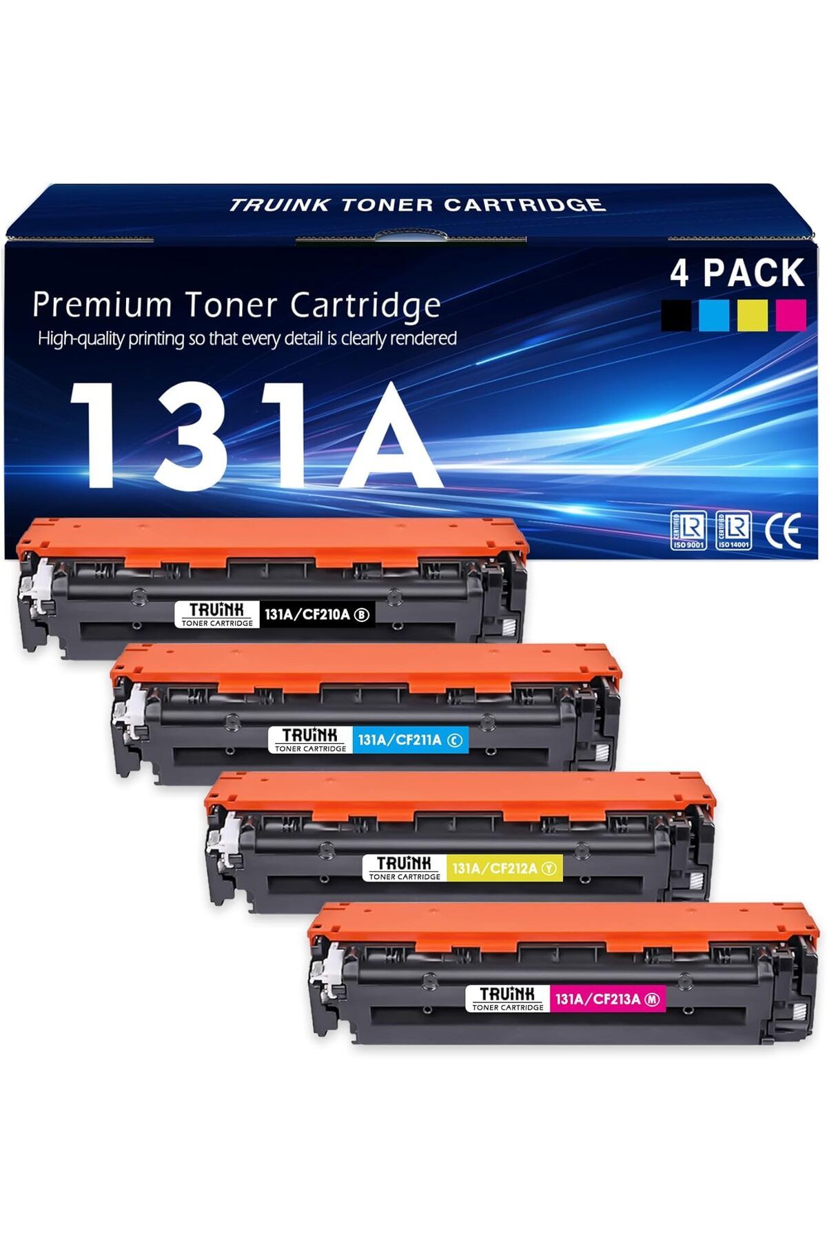 HP *YA-DE TONER*Pro 200 Color M251nw M251n MFP M276nw M276n Printer Ink.(Black, Cyan, Magenta, Yellow
