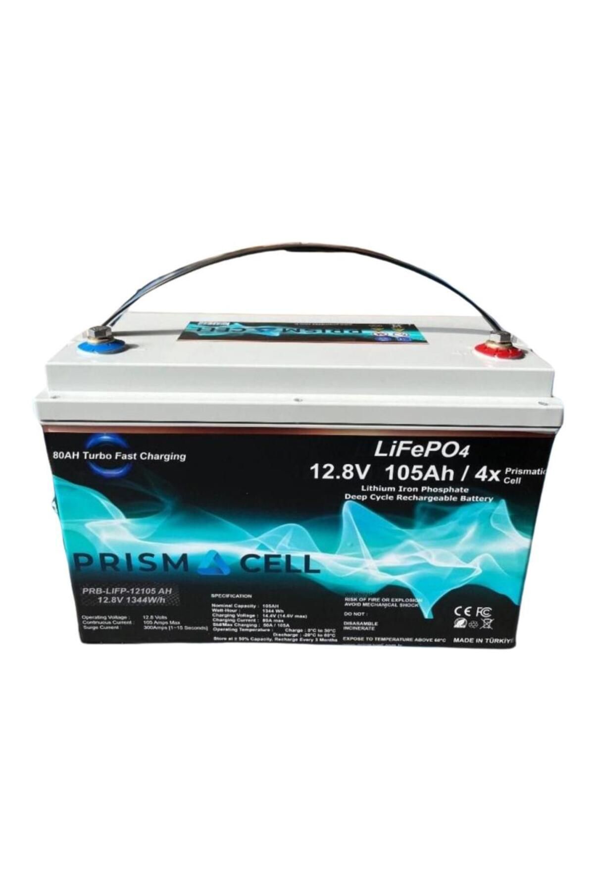 Prisma Cell Prısmacell Lifepo4 12.8V 105Ah Turbo Fast Chargıng Akü Karavan Marin Solar Yaşam Aküsü