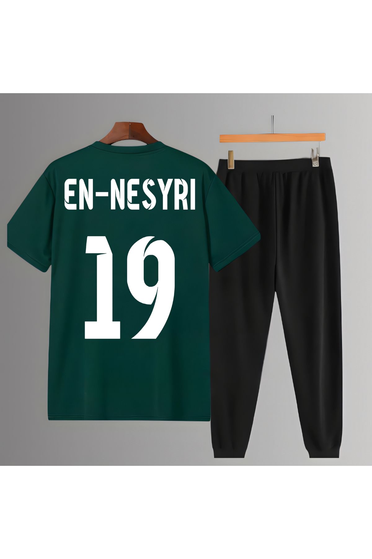 Biy Store Youssef En nesyri futbol sırt forma baskılı unisex kısa kollu tişört regular t-shirt eşofman takımı