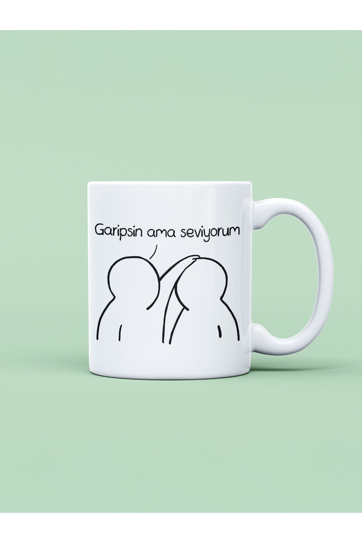 daystore Garipsin Ama Seviyorum Baskılı Kupa Bardak