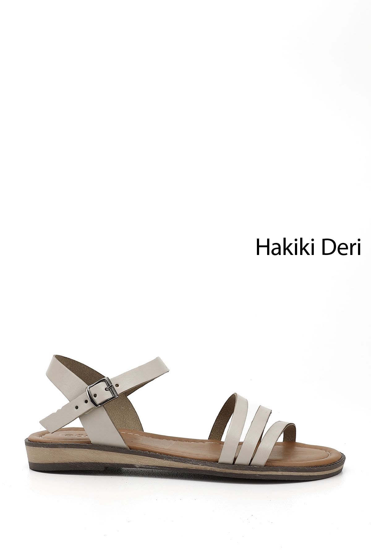 GÖNDERİ(R) Kadın / Kız Bej Hakiki Deri Sandalet