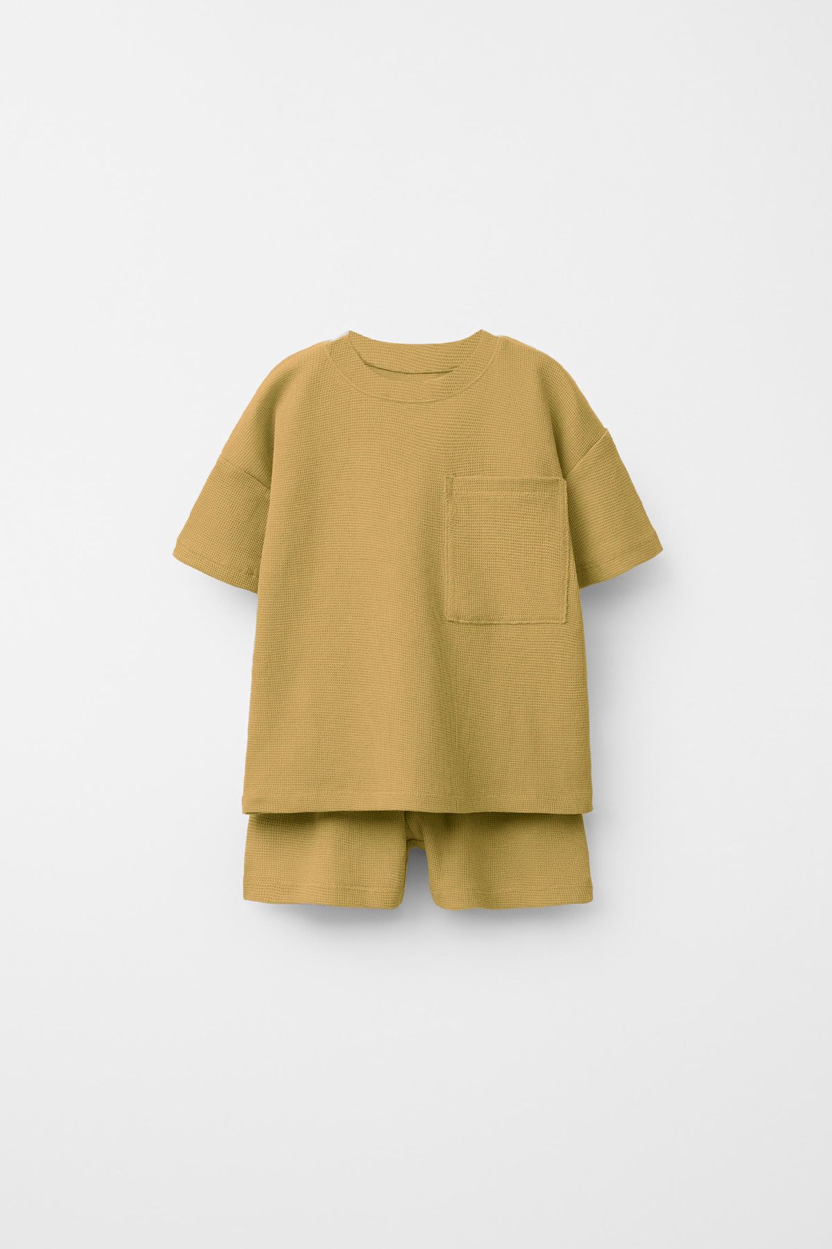 hepbaby Hardal, Cepli Waffle Dokulu Şortlu Çocuk Takım HB25881