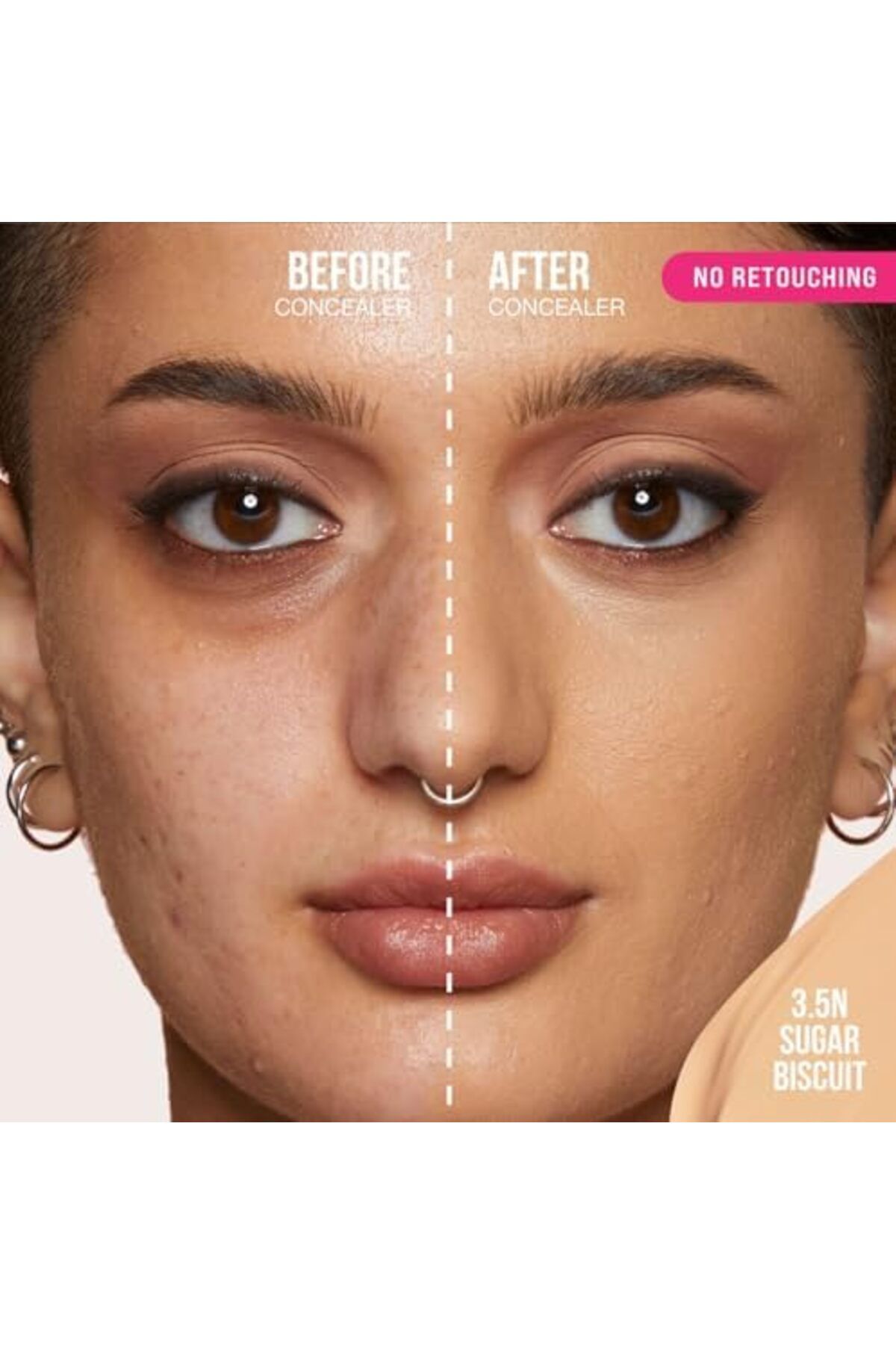 Huda Beauty-FauxFilter Luminous Matte Buildable Coverage Crease Proof Concealer 3.5N Sugar Biscuit 9ml 2