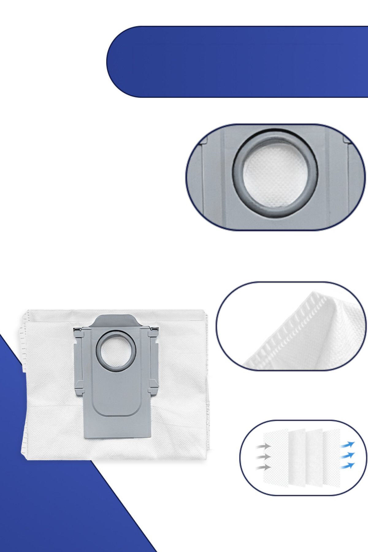 küche haus Roborock Saros 10/10R QrevoEdge/QrevoEdgeC/Curv Uyumlu Anafırça Yanfırça Toz Torbası